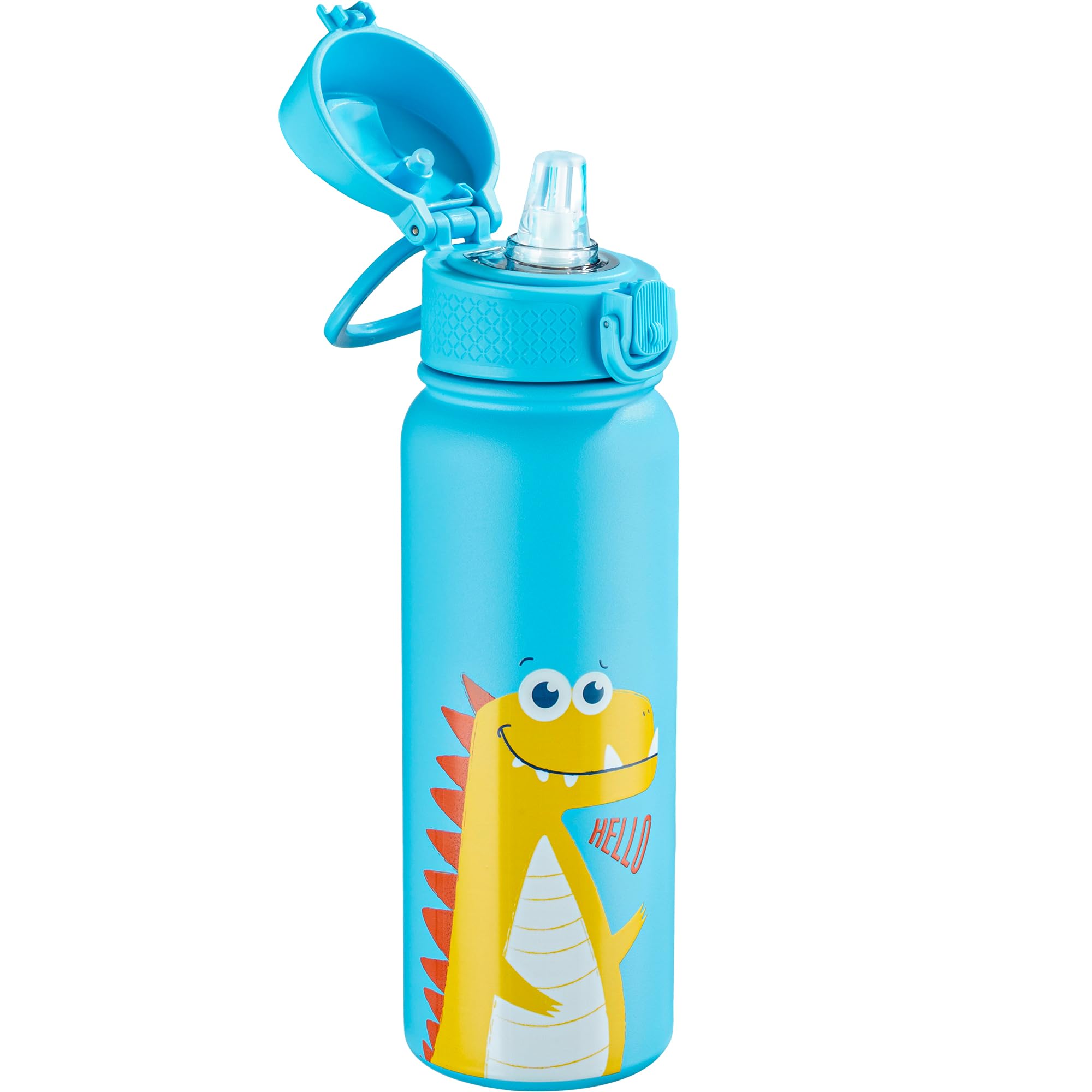 OLDLEY 20 Oz Insulated Stainless Steel Water Bottle For Kids, With Straws Leak-proof, Kids Water Bottles For School Boys Girls,D