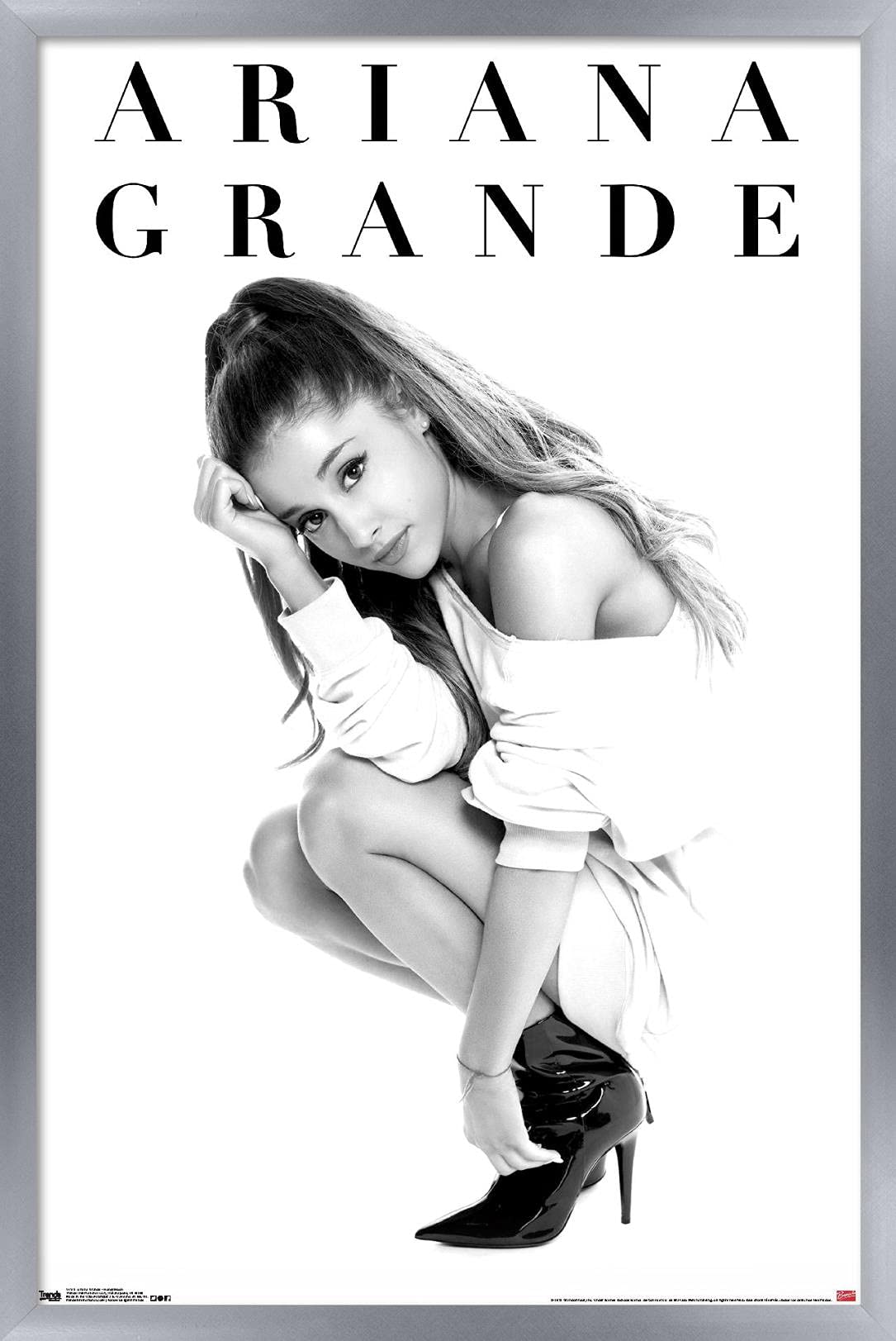 Trends International Ariana Grande - Honeymoon Wall Poster, 22.4L X 14.7W, Silver Framed Version