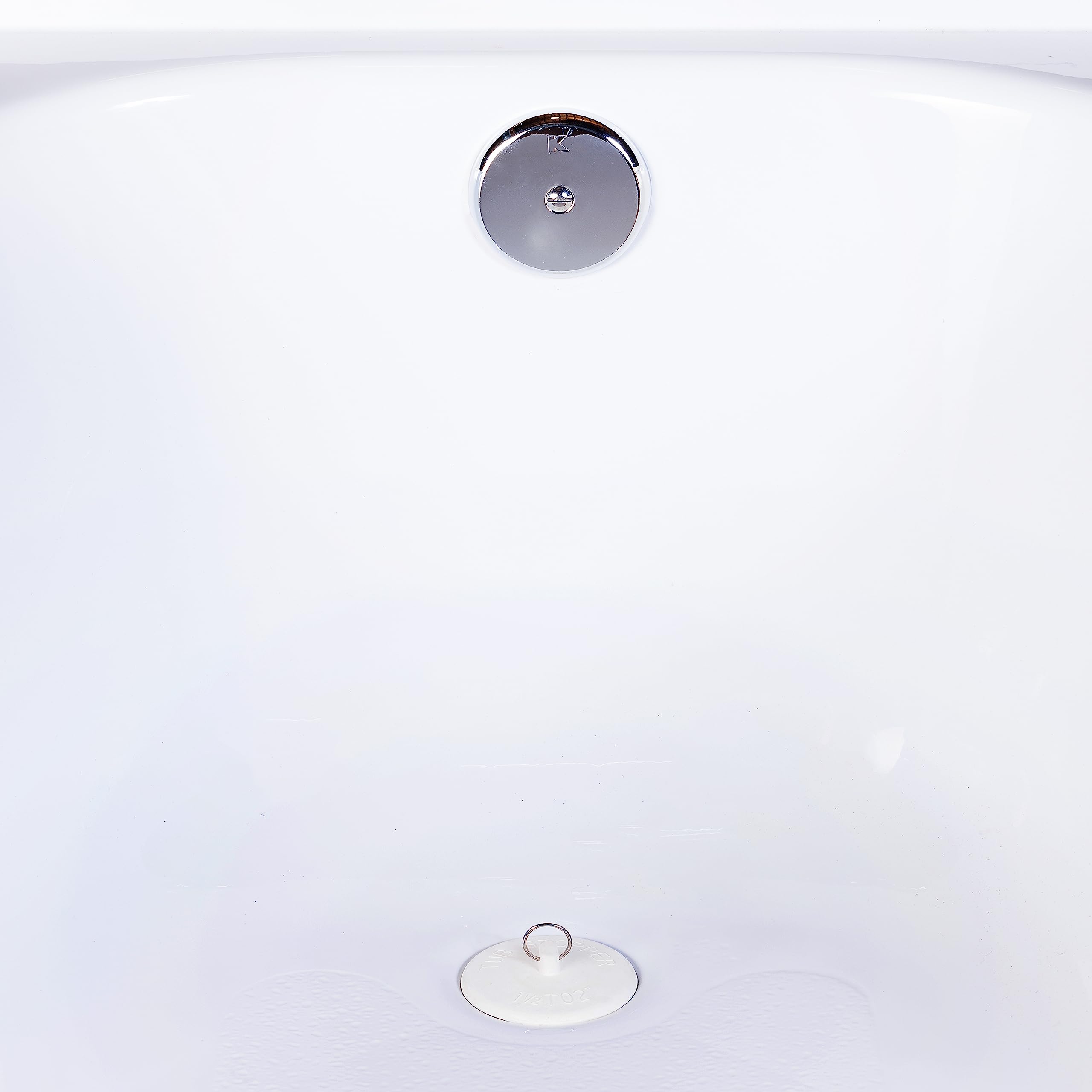 Plumb Pak Pp22004 Stopper With Plated Ring, For Use With All Laundry And Bath Tubs With 1-1/2 To 2 In Drains , White