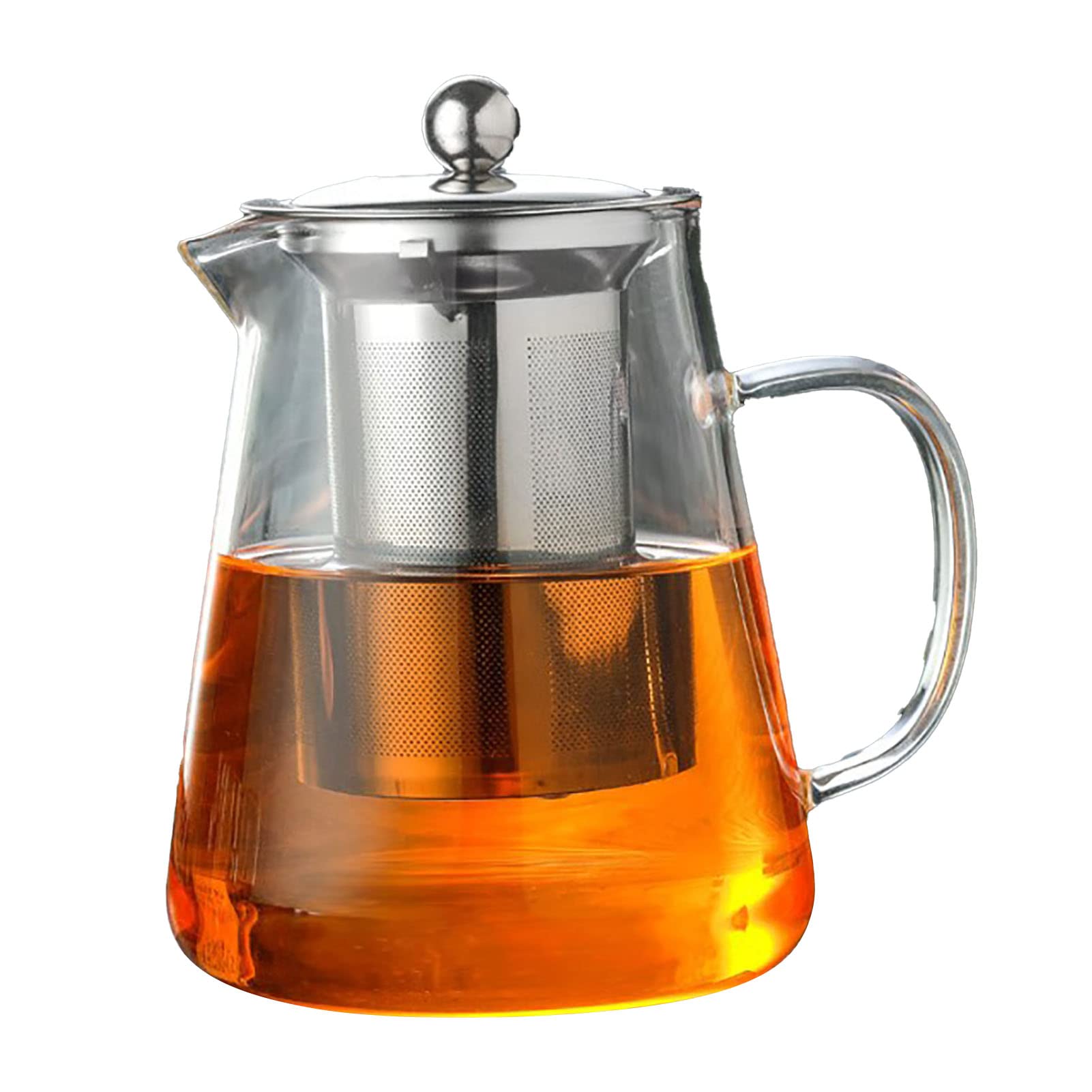 1300Ml(44Oz) Glass Teapot With Removable Infuser High Borosilicate Heat Resistant Glass Tea Kettle Infuser Stovetop Safe Tea Ket