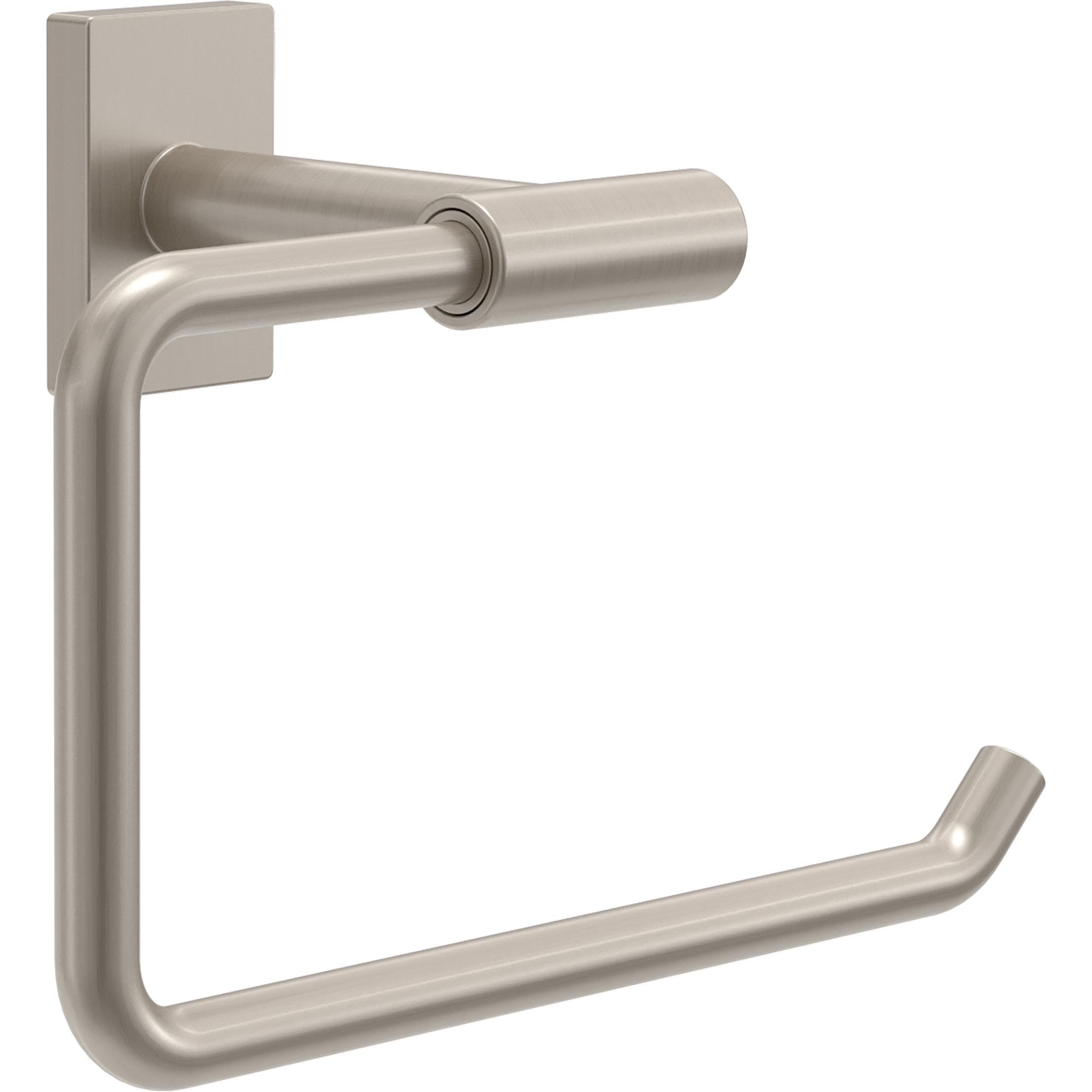 Franklin Brass Hartwell (1-Pack) Toilet Paper Holder, Euro Single Post Tissue Roll Wall Mount Tp Storage, Satin Nickel Bathroom