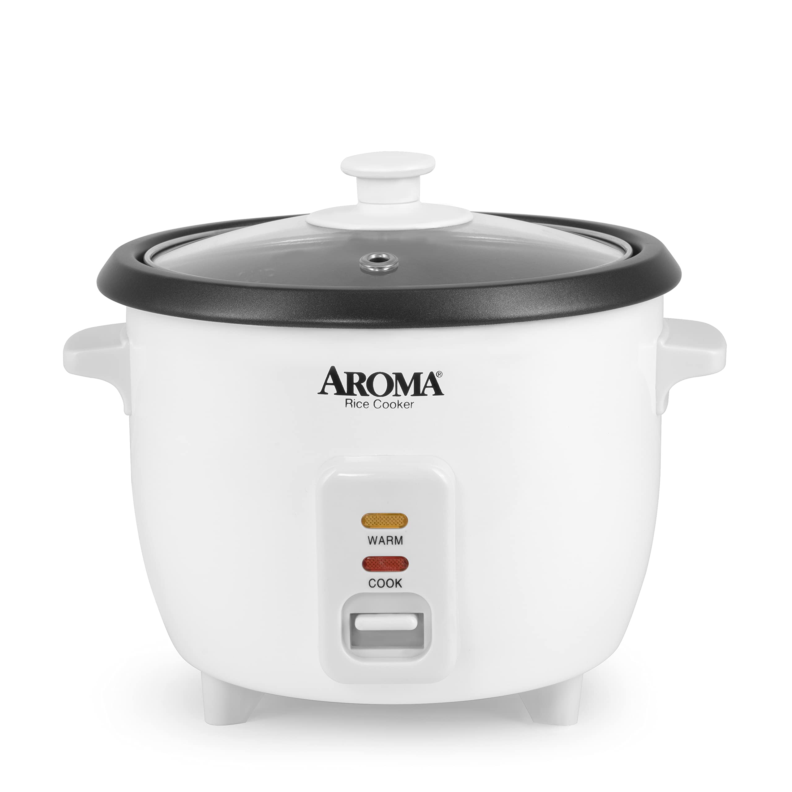 Aroma Housewares Aroma 6cup (cooked) 1.5 Qt. One Touch Rice Cooker, White (ARC363NG), 6 cup cooked/ 3 cup uncook/ 1.5 Qt.