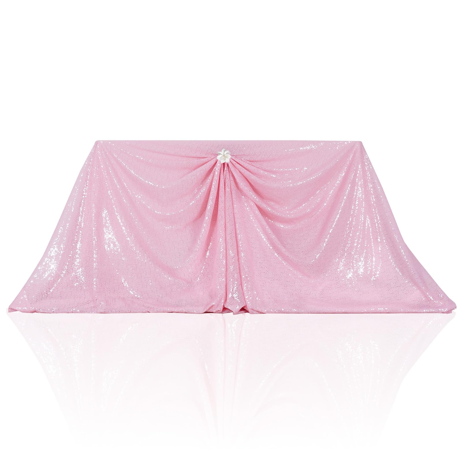 PartyDelight Pink Sequin Tablecloth Sparkly Table Cloth Rectangular 60x120