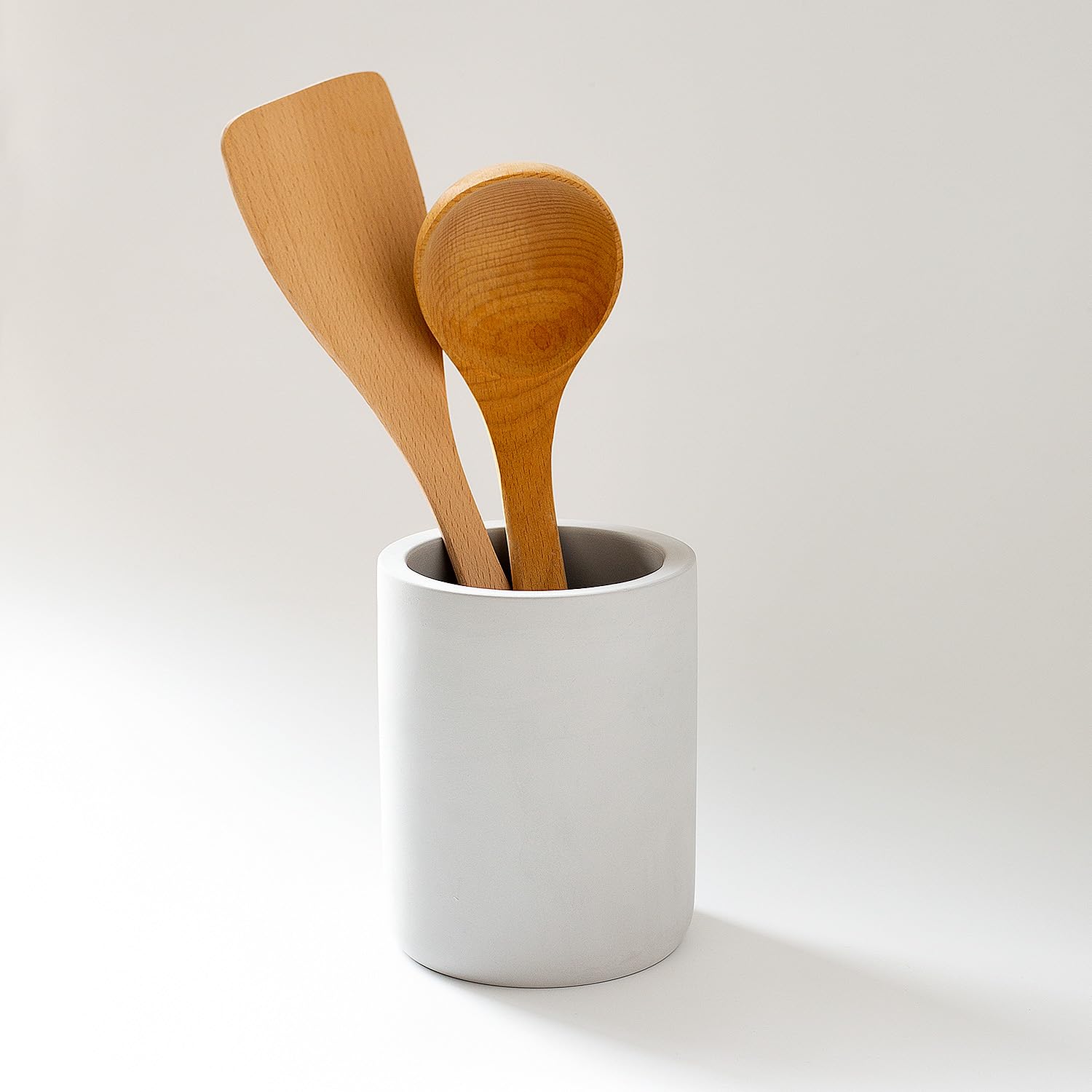 Selegna Instant Dry Utensil Holder For Kitchen Countertop, Diatomite Stone Utensil Caddy, Diatomaceous Earth Kitchen Utensil Org