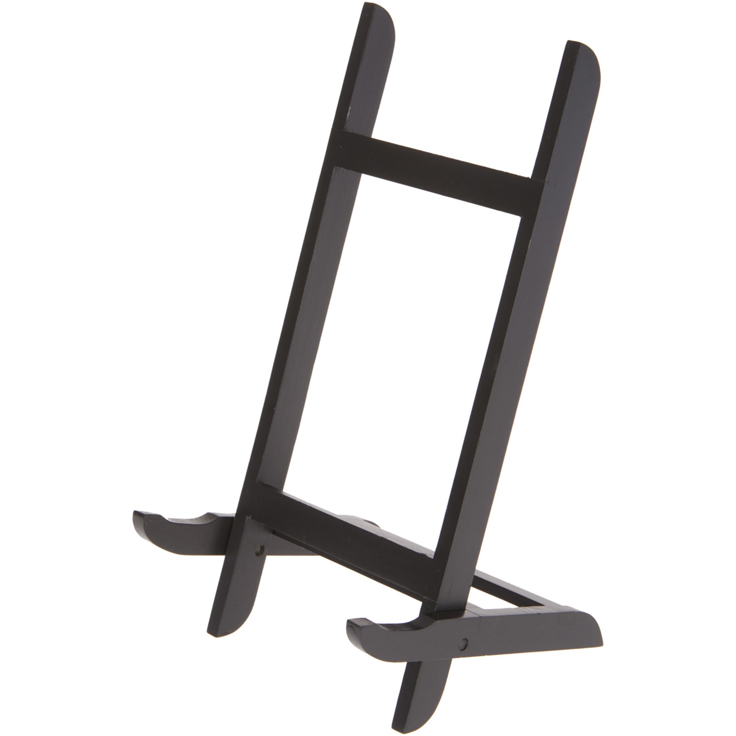 Bards Folding Black Wood Easel Stand, 9.5 H x 5 W x 5 D, Pack of 2