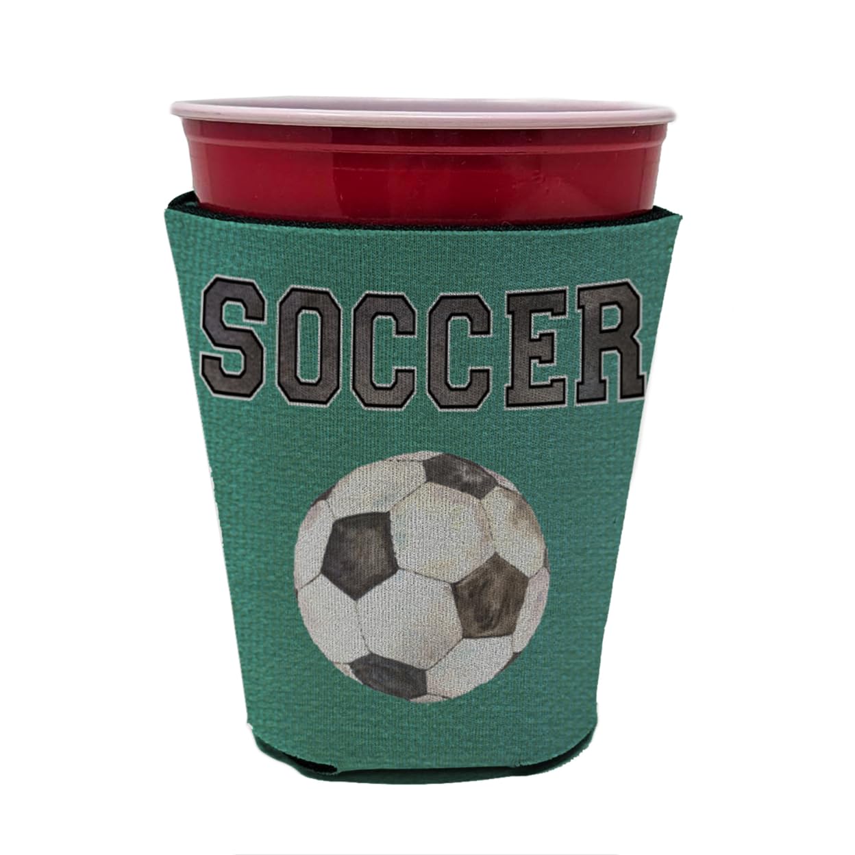 Soccer Red Solo Cup Beverage Insulator Hugger