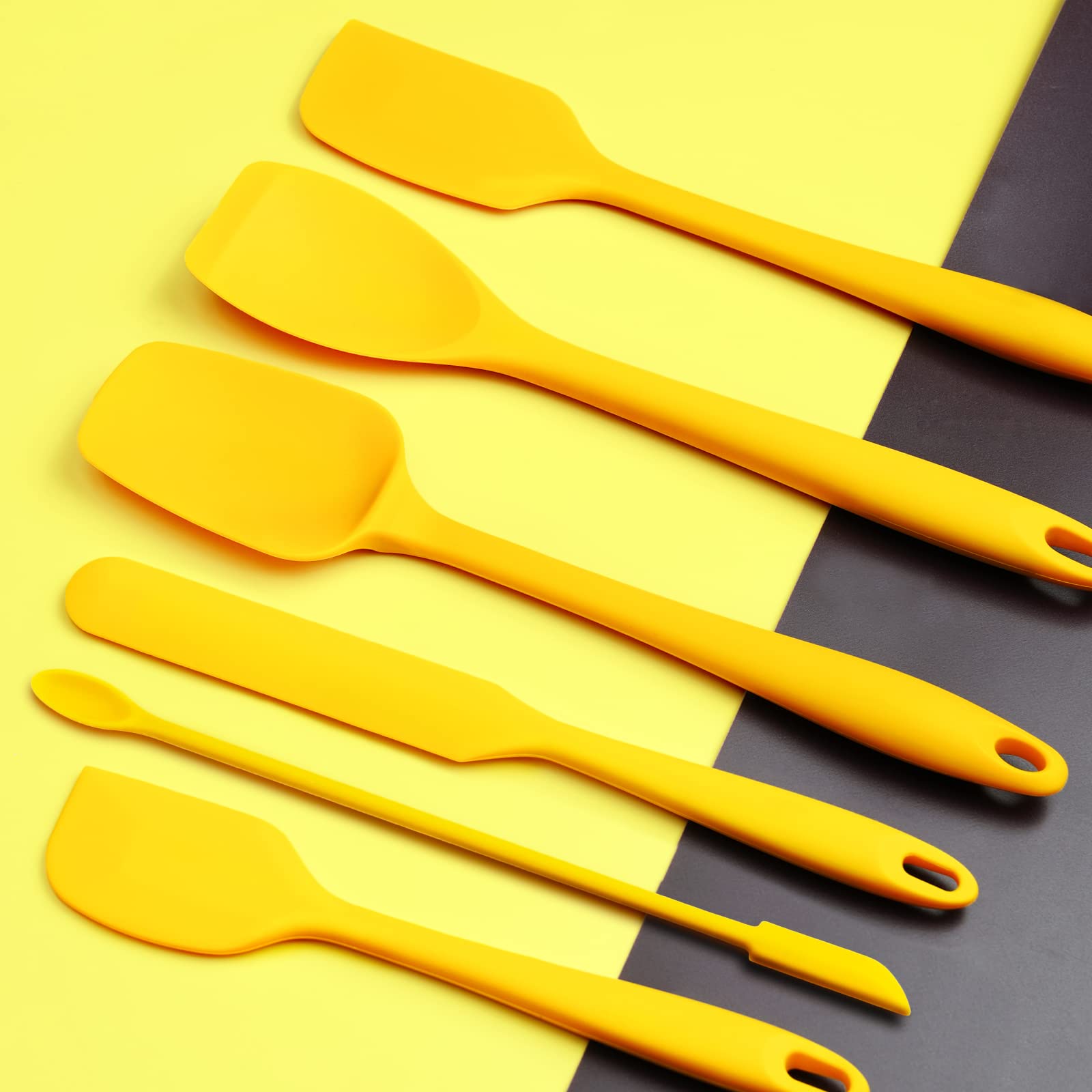 Tomorotec Silicone Spatulas 5-Pack Food Grade Flexible Steel Core, Heat Resistant Dishwasher Safe Home Kitchen Restaurant Culina