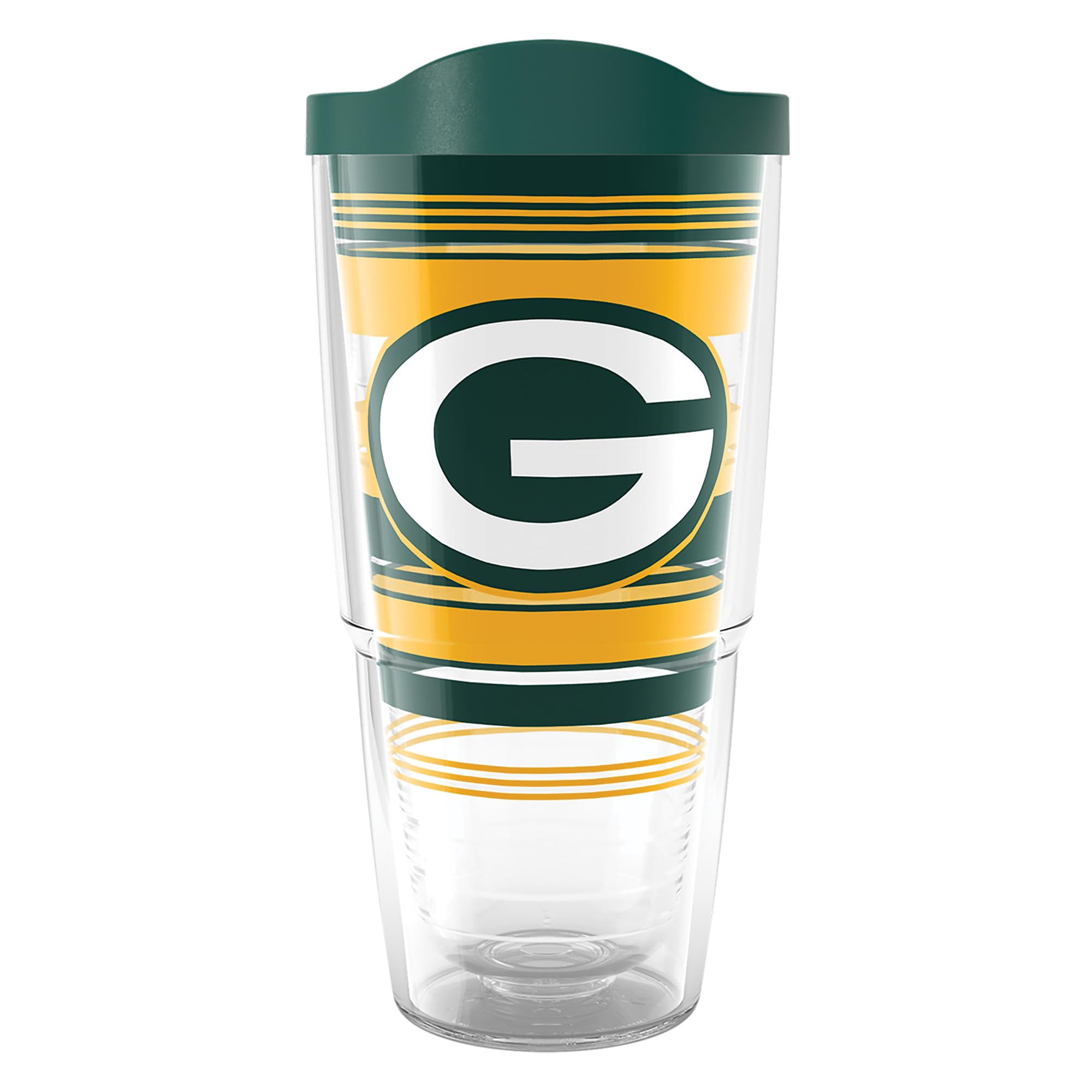 Tervis NFL Green Bay Packers - Hype Stripes Made in USA Double Walled Insulated Tumbler Travel Cup Keeps Drinks Cold & Hot, 24oz