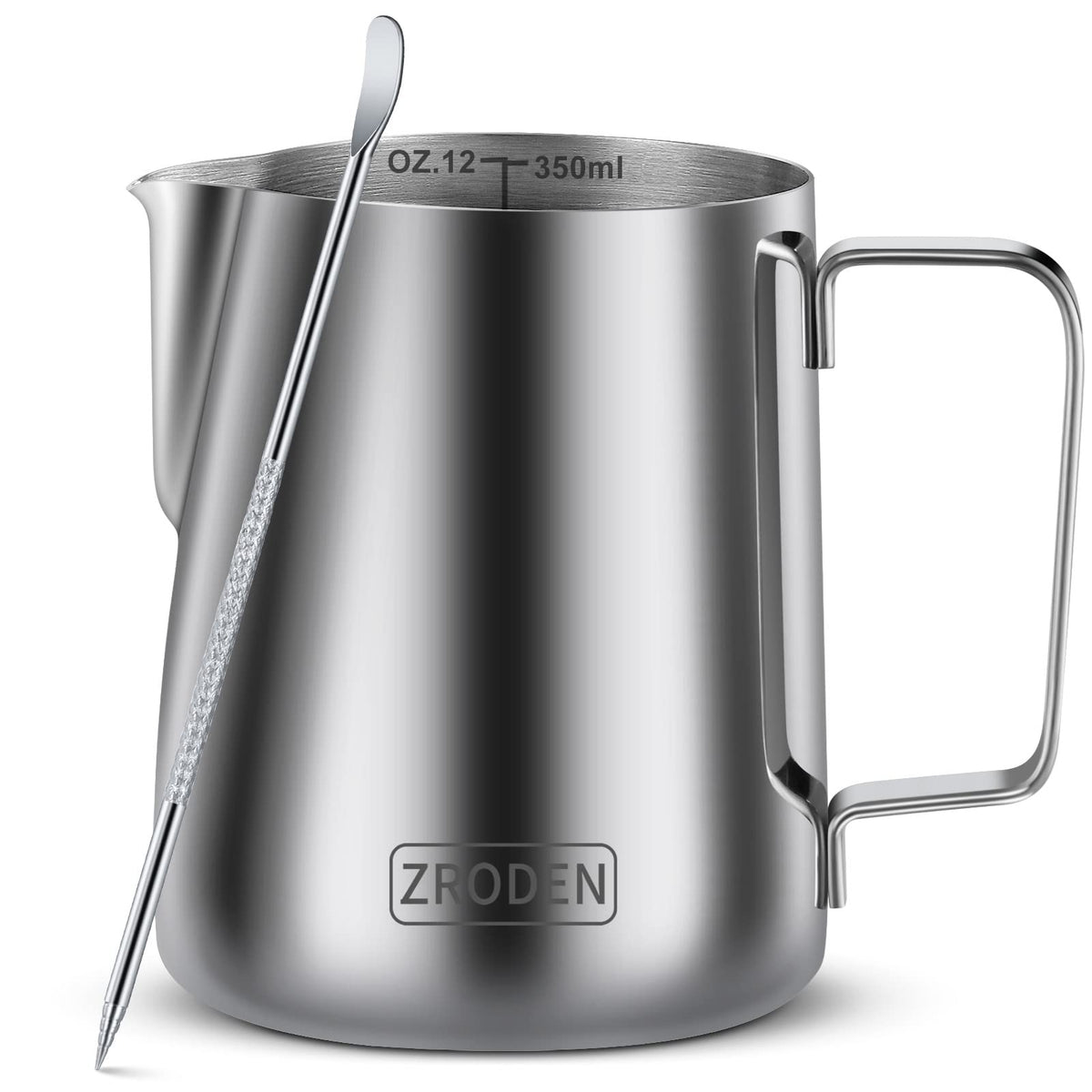 Milk Frothing Pitcher, 12Oz 20Oz 32Oz Espresso Steaming Pitchers Stainless Steel Cappuccino Coffee Machine Accessories Barista T