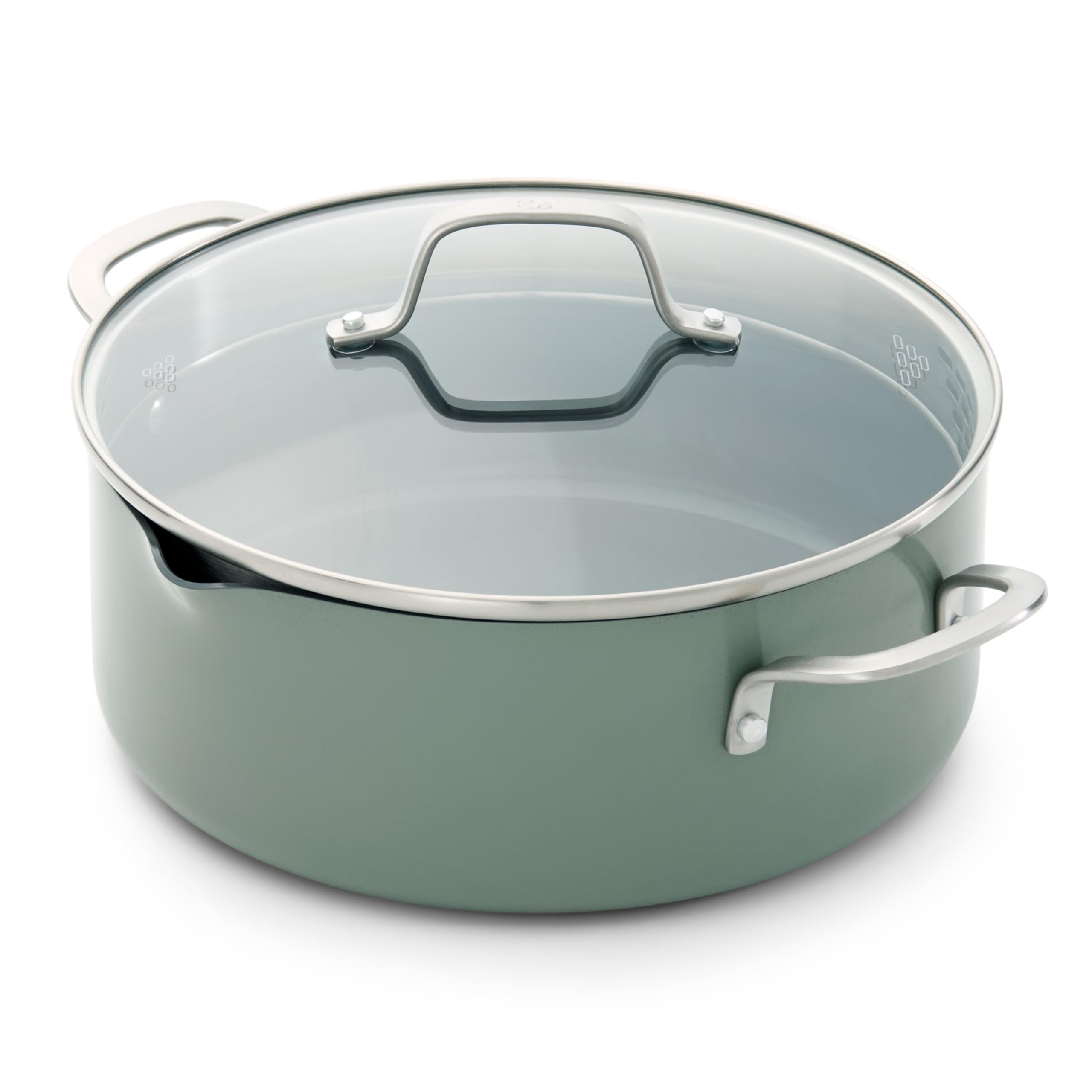 Calphalon Ceramic Nonstick 5-Qt. Dutch Oven With Lid, Silver Ash