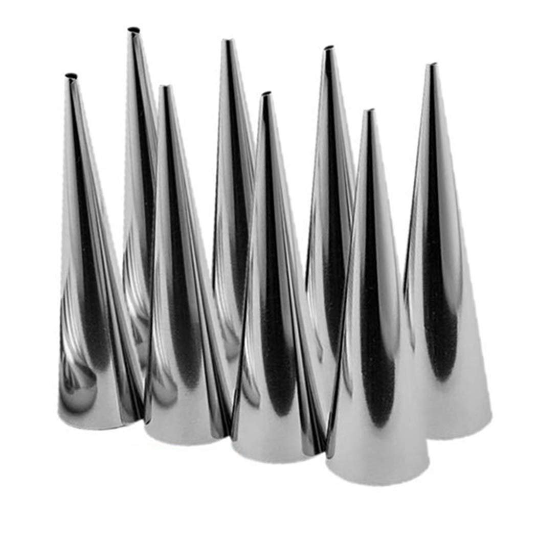 Cream Horn Molds, 4.72 Inch Large Size Cream Horn Forms Pack Of 20 Cannoli Tubes Ice Cream Mold Stainless Steel Pastry Cream Hor