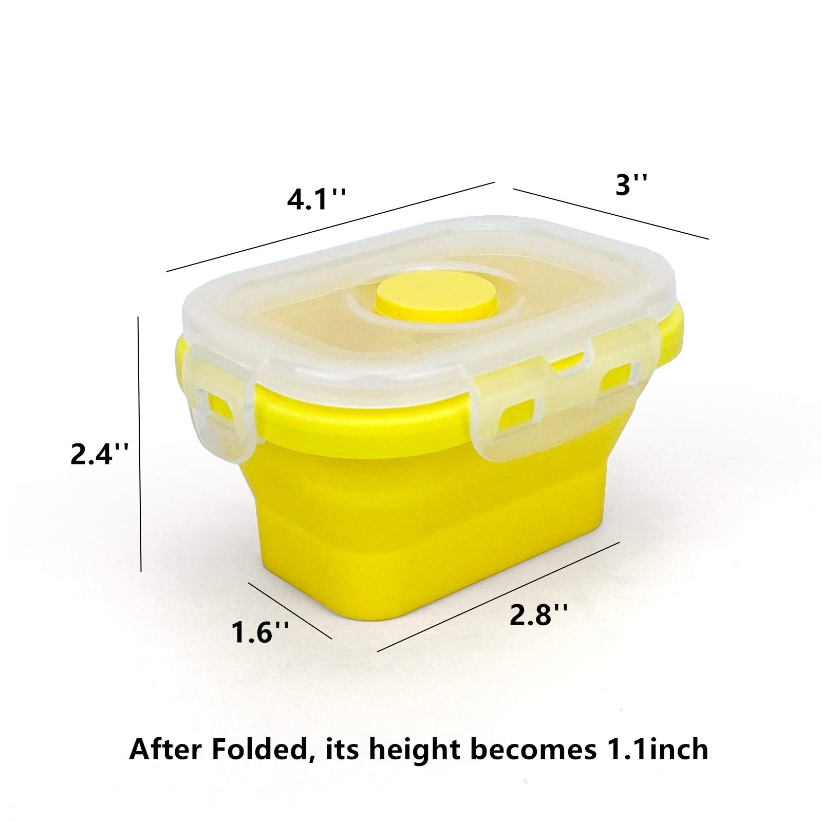 Ccyanzi Small Silicone Food Containers With Lids, Collapsible Food Storage Containers Set | Leakproof | Microwaveable | Store Fo