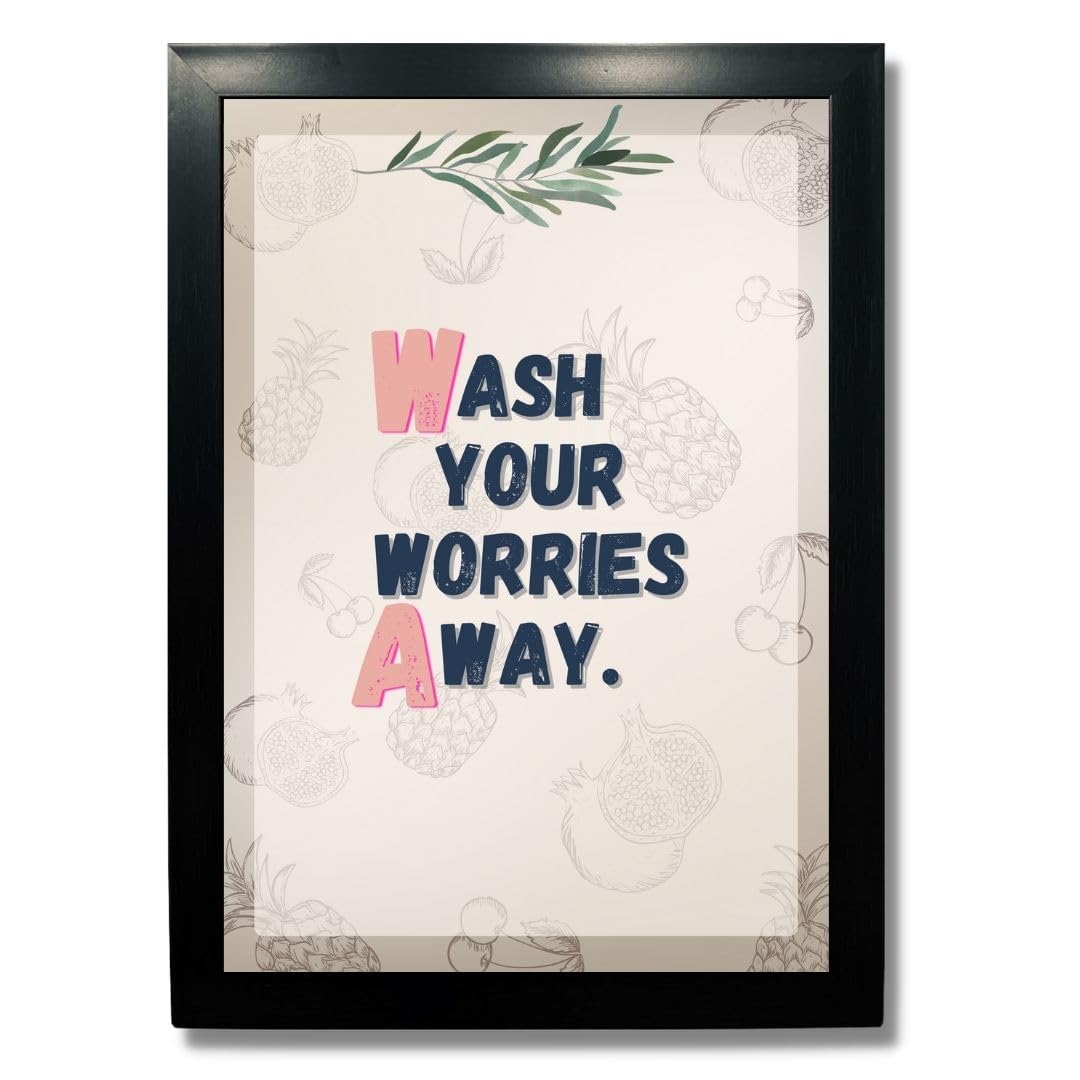 Kagaz Kala - Bathroom Poster - Bathroom Posters With Frame - Bathroom Quotes Framed Posters - Washroom Quotes Frames - Toilet Qu