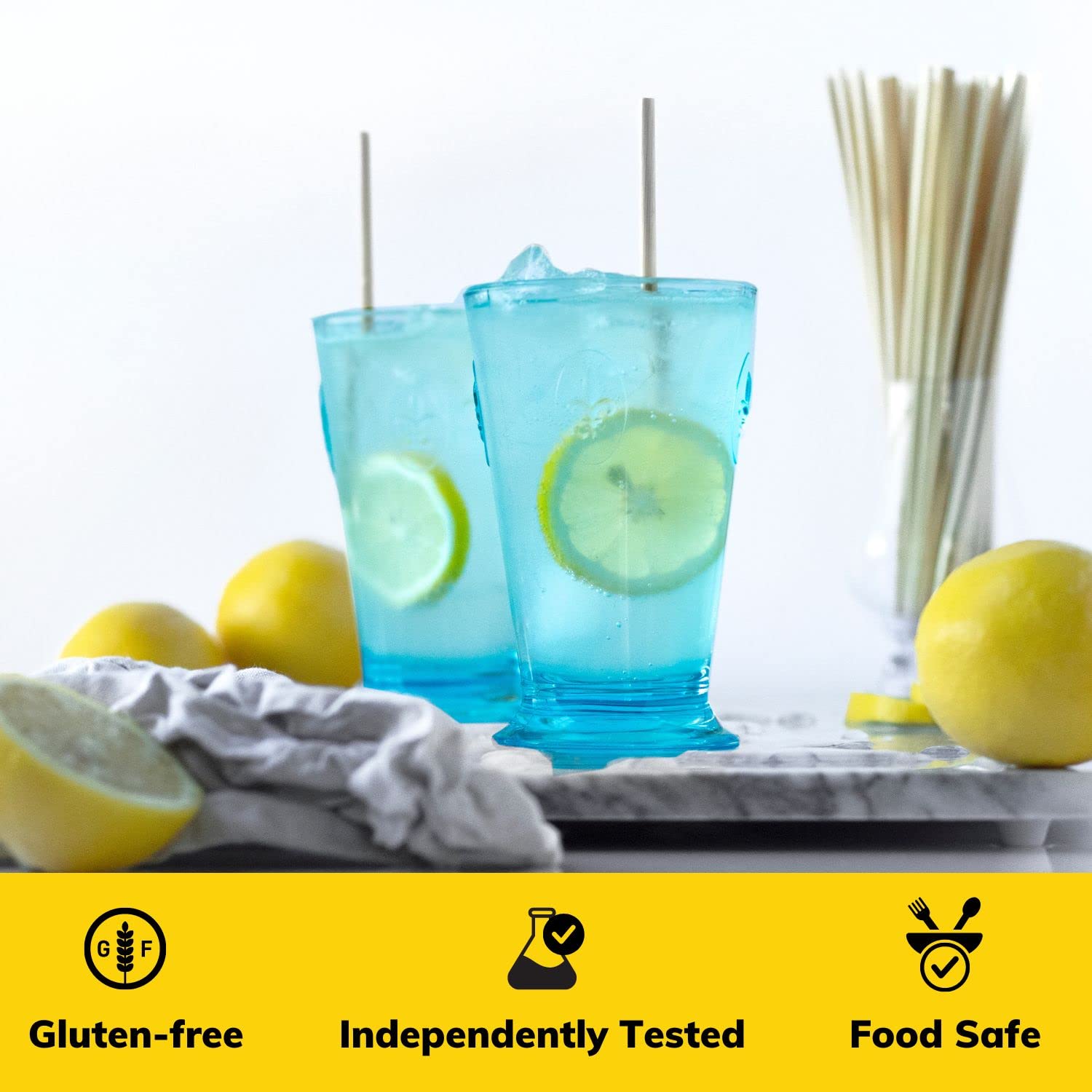 Hay! Straws | 3000Ct. Bulk Straws | 7.75'' | 100% Compostable, 100% Plant-Based, Never Soggy, Gluten-Free | Sustainable Alternat