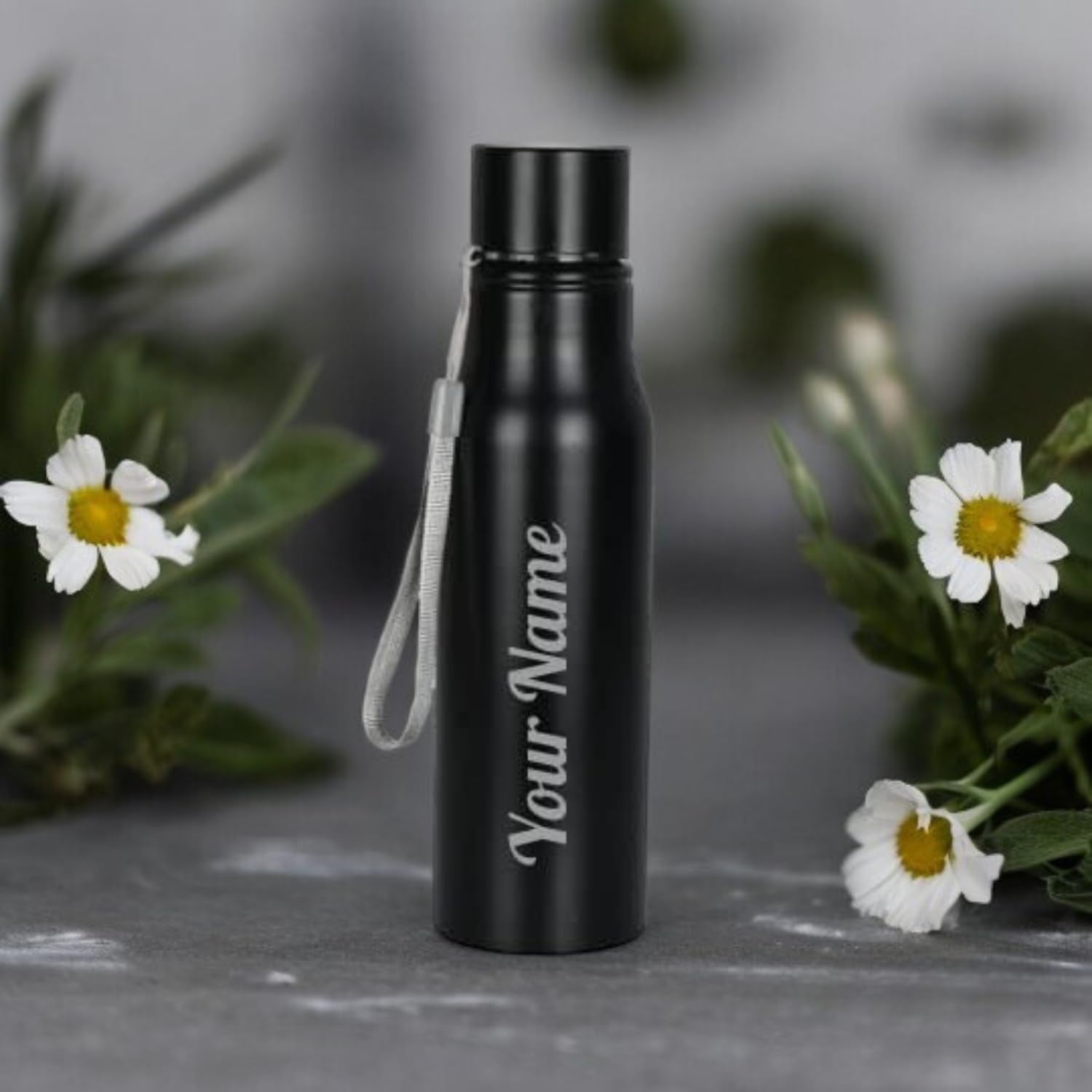 Personalized Water Bottles With Straw Lid, Custom Water Bottles Personalized Names,Customized Engraved Stainless Steel Water Bot