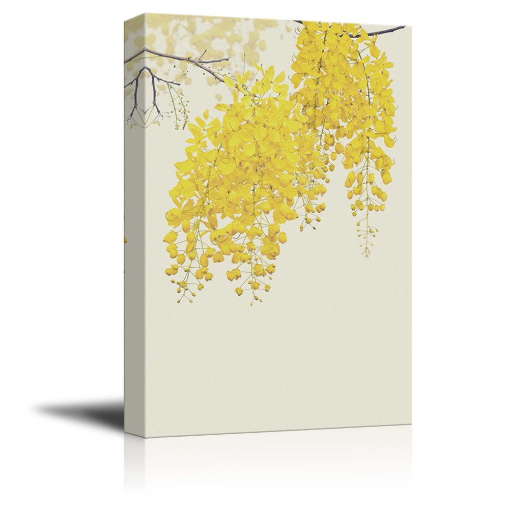 Wall26 Canvas Wall Art - Small Yellow Flowers Blooming In Spring - Giclee Print Gallery Wrap Modern Home Art Ready To Hang - 16X