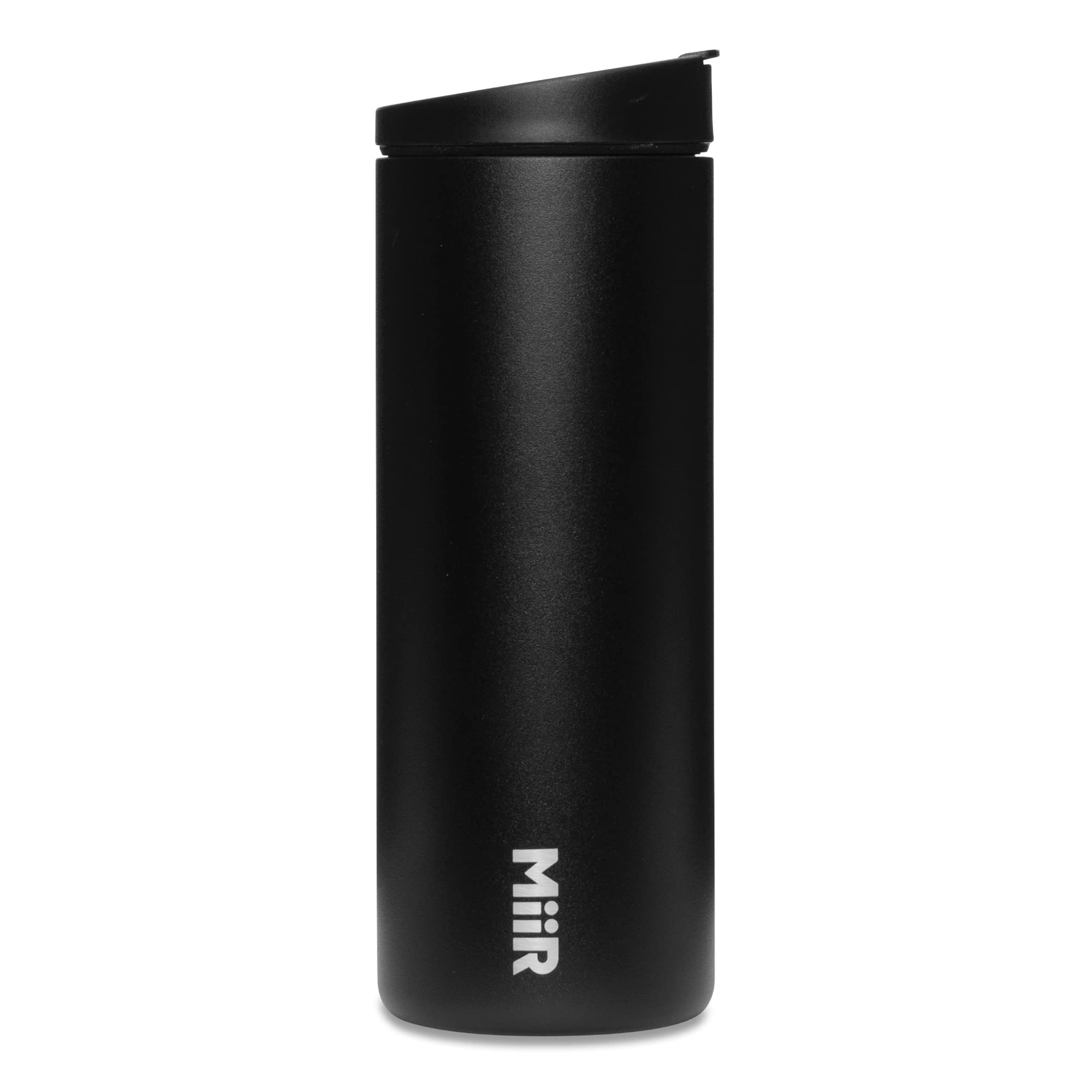 Miir, Flip Traveler, Double-Wall Vacuum Insulated With Leakproof Lid, Bpa-Free Stainless Steel Construction, Black, 16 Fluid Oun