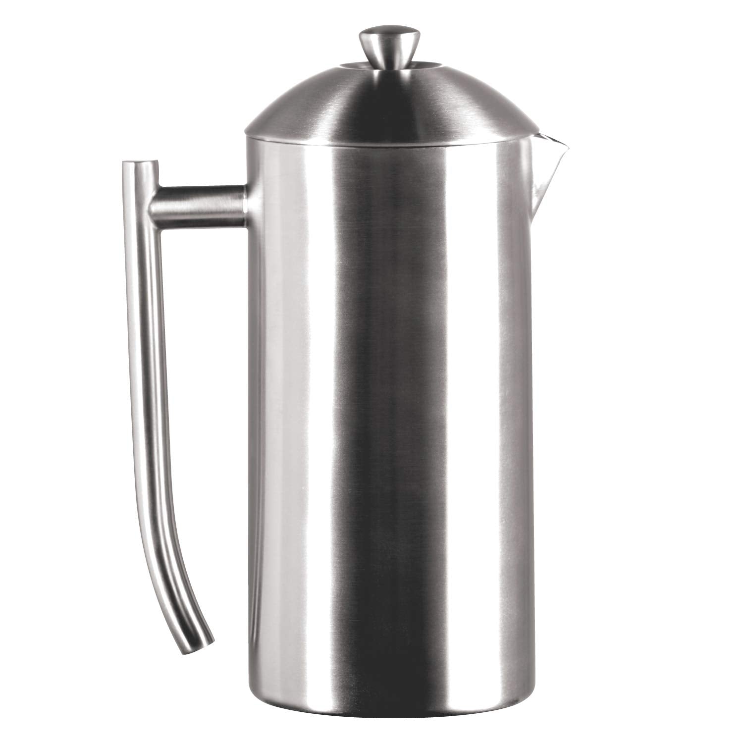 Frieling Double-Walled Stainless-Steel French Press Coffee Maker - Brushed 17 Ounces - Camping French Press - Stainless Steel Co