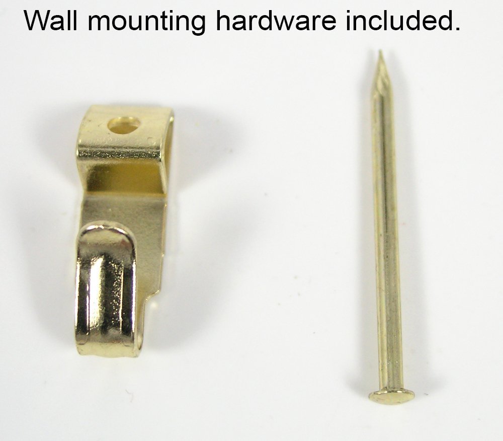 Creative Hobbies Deluxe Plate Display Hangers - Expandable Spring Style For 10-14 Inch Plates - Gold Wire With Hooks & Nails | P