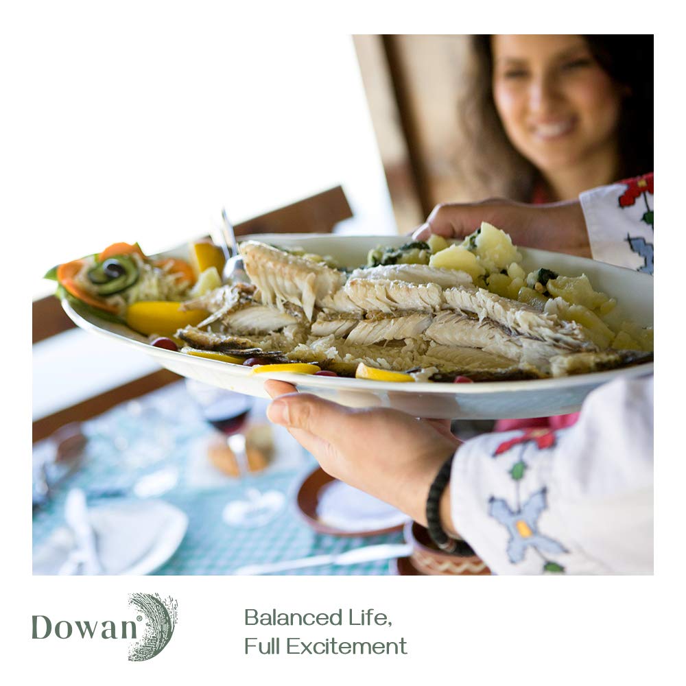 Dowan 14'' White Serving Platters For Entertaining, Oval Serving Plates, Party Serving Trays And Platters Oven Safe, Porcelain D