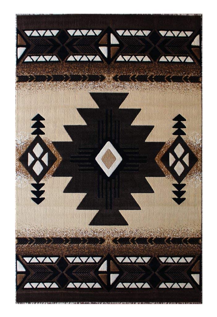 YHSF South West Native American Area Rug C318 (Berber, 5 Feet x 7 Feet)