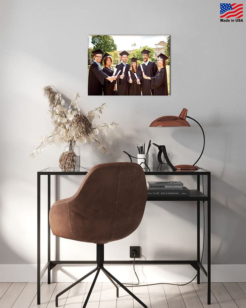 Signleader Canvas Prints With Your Photos, Personalized Canvas Wall Art, Exciting Moment Canvas Pictures Custom Wall Art - 24X16