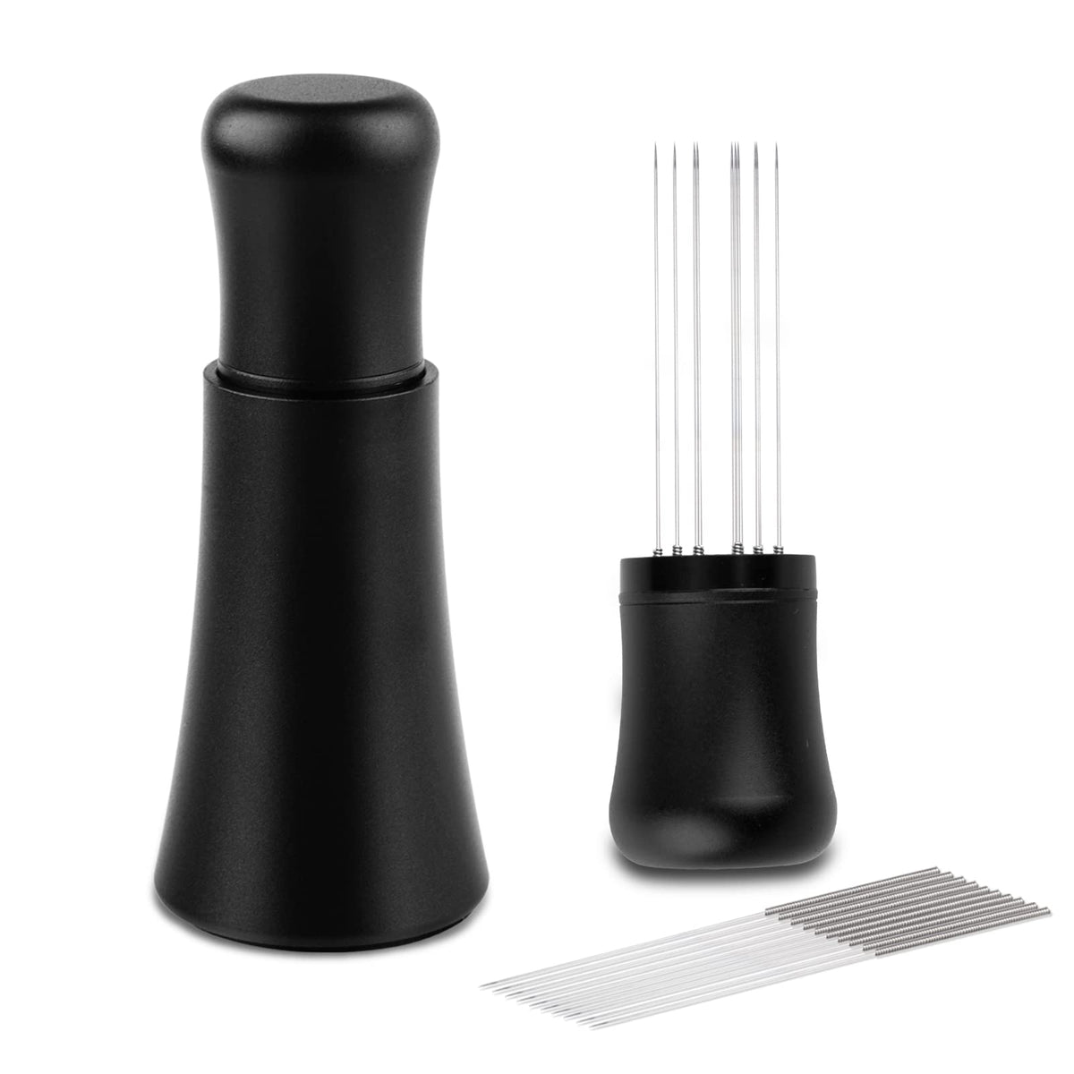 Wdt Tool, Espresso Distribution Tools, 10 X 0.35Mm 304 Stainless Steel Needles Installed With 10 Extra Needles For Espresso Stir