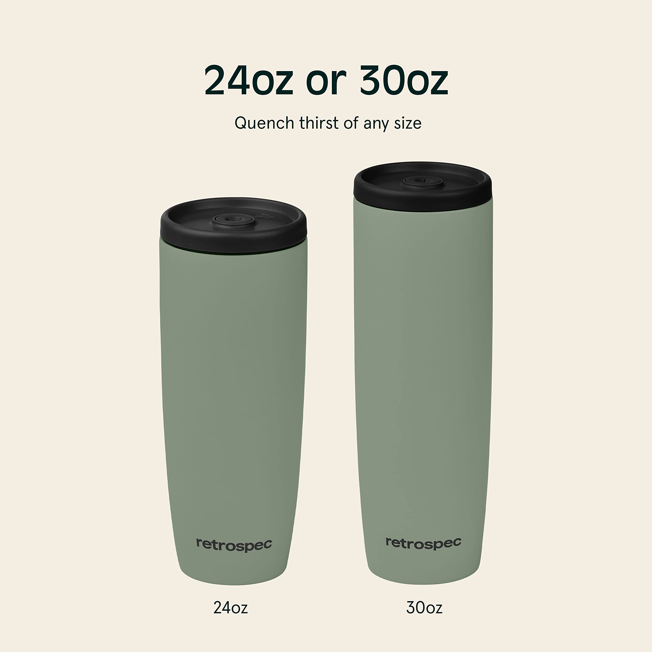 Retrospec Arroyo Stainless Steel Tumbler With Lid And Straw - Reusable Insulated Tumbler Cup - Iced Coffee Travel Mug - Double W
