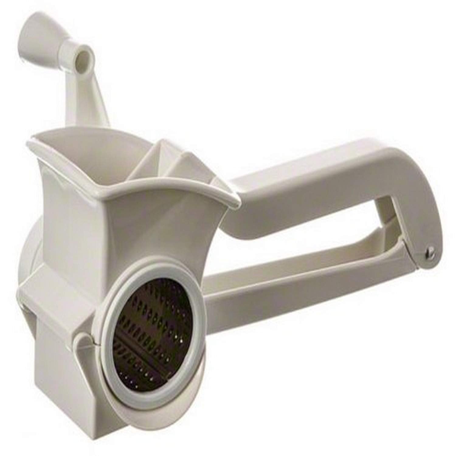 American Metalcraft Plastic Handcrank Cheese Grater,White