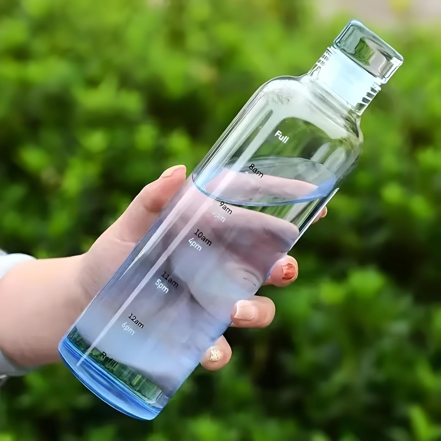 Chipri Glass Borosilicate Water Bottles, H2O Fridge Water Bottle With Cap, Leak Proof & Airtight Lid, Water Bottle For Office, S