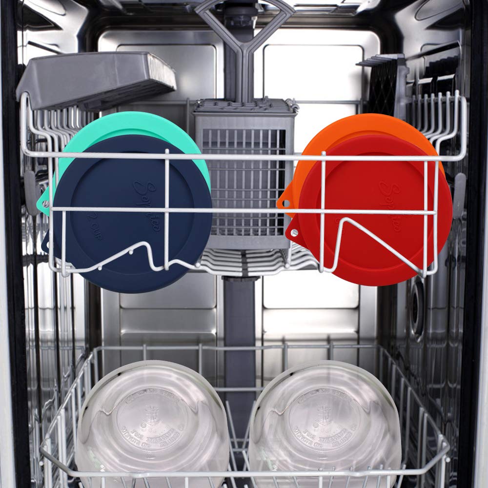 Sophico 2 Cup Round Silicone Storage Cover Lids Replacement For Anchor Hocking And Pyrex 7200-Pc Glass Bowls (Container Not Incl