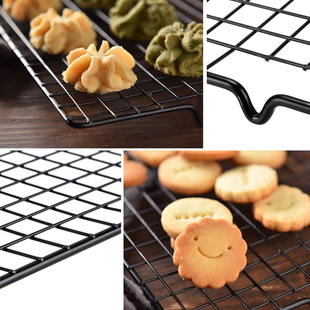 Ownmy Set Of 2 Baking Cooling Rack, 10    X 16    Non-Stick Heavy Duty Wire Oven Safe Cooling Rack For Roasting And Baking