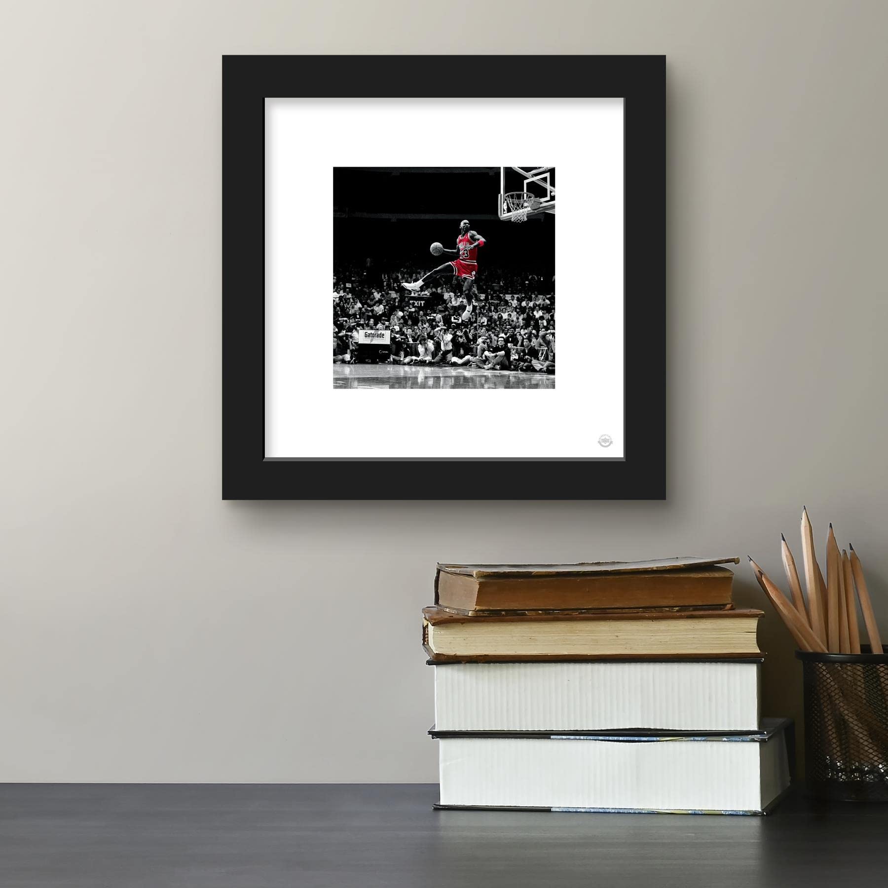 Trends International Gallery Pops Michael Jordan - Flight Progression Sequence 4 Wall Art Wall Poster, 12'' X 12'', Black Frame