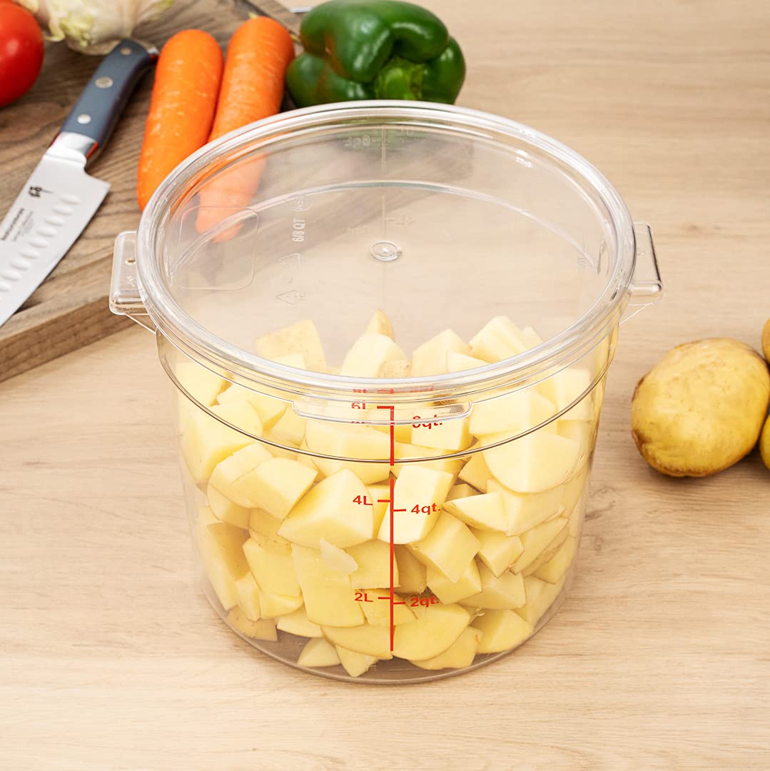 Restaurantware Lid Only: Met Lux Lid For 6 And 8 Quart Food Storage Containers, 1 Round Lids For Storage Containers - Airtight S