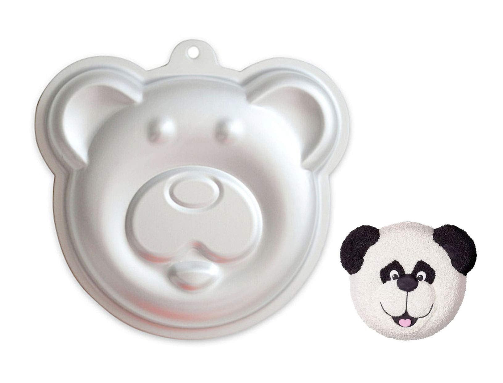Zdywy 7 Inch Bear Panda Head Shaped Aluminum 3D Baking Mould Cake Mold Tin Birthday Cake Pan - Panda