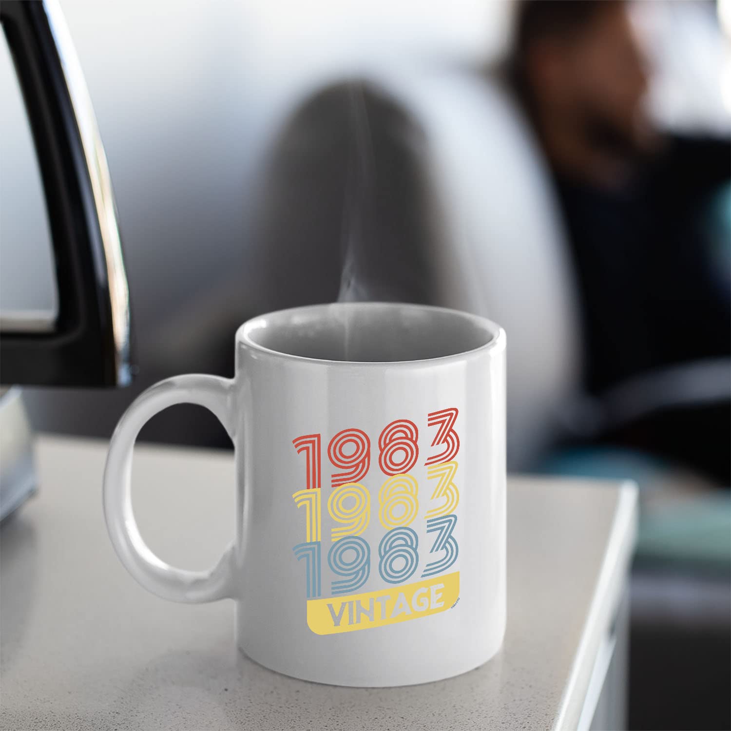 Veracco 1983 1983 1983 Vintage Ceramic Coffee Mug 40th Birthday Gift For Him Her Forty and Fabulous (1983, White)