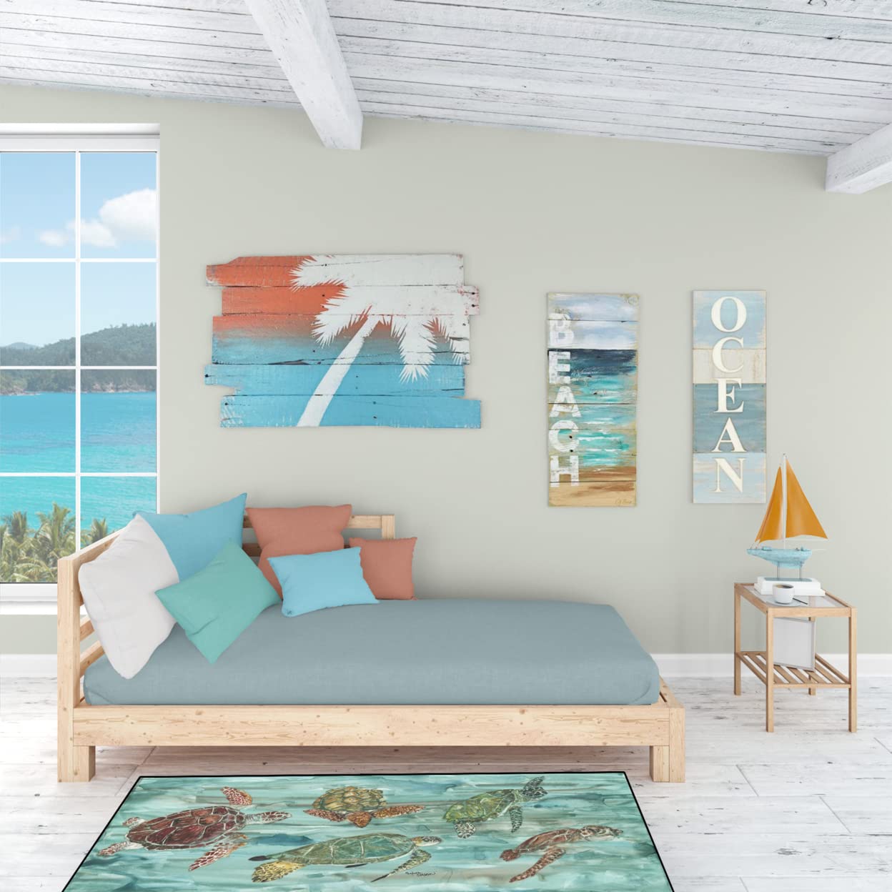 Loggerhead Turtles at Sea Indoor or Outdoor Runner Mat 28x58 SC2090HRM2858