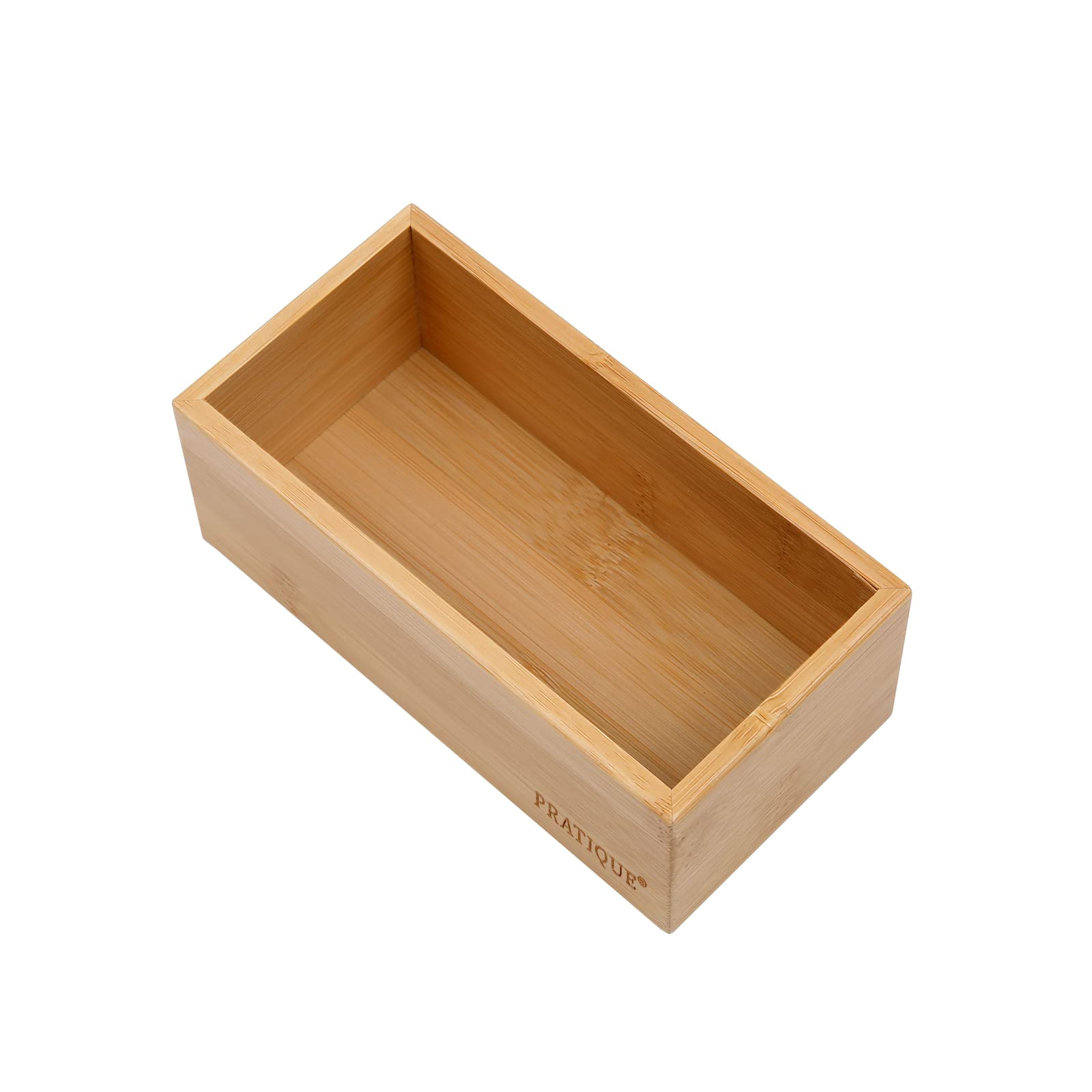 Pratique Bamboo Drawer Organizer - Kitchen Utensil Organizer Silverware Tray Cutlery Holder