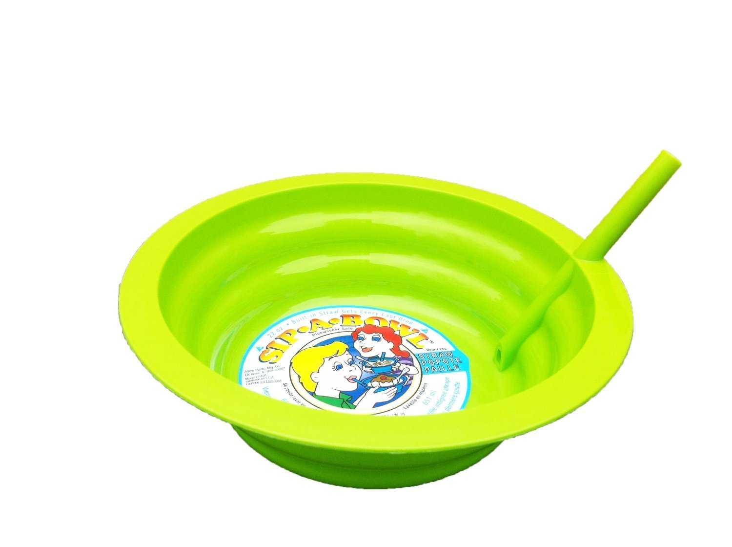 Arrow Plastic Sip-A-Bowl 22 Oz, Assorted Colors - Pack Of 4