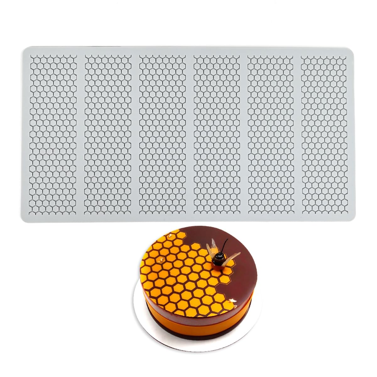 mostsom Silicone Lace Mold Honeycomb Pattern Fondant Molds Reusable Food Grade Cake Decorating Tools DIY Baking Supplies for Res