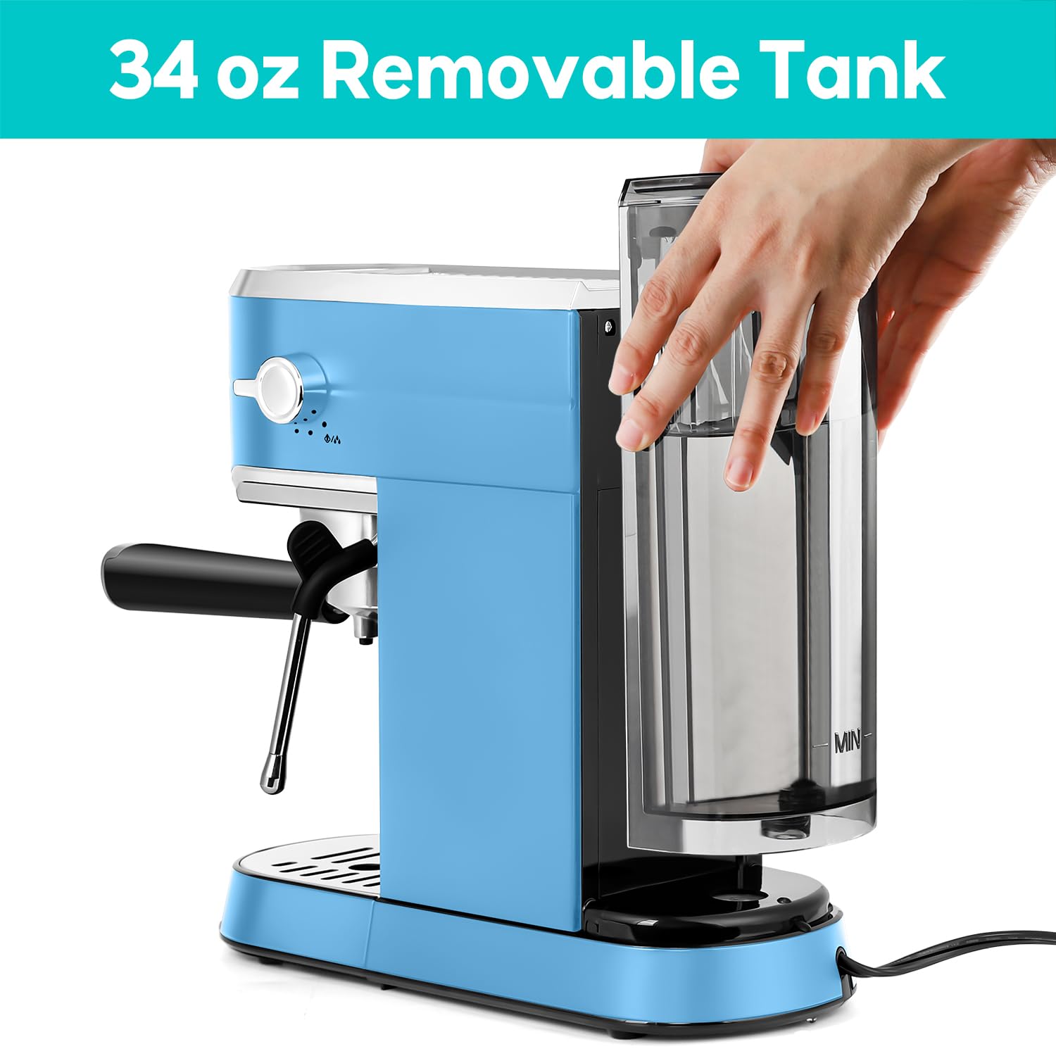 Casabrews Espresso Machine 20 Bar, Stainless Steel Espresso Maker With Milk Frother Steam Wand, Professional Coffee Machine With