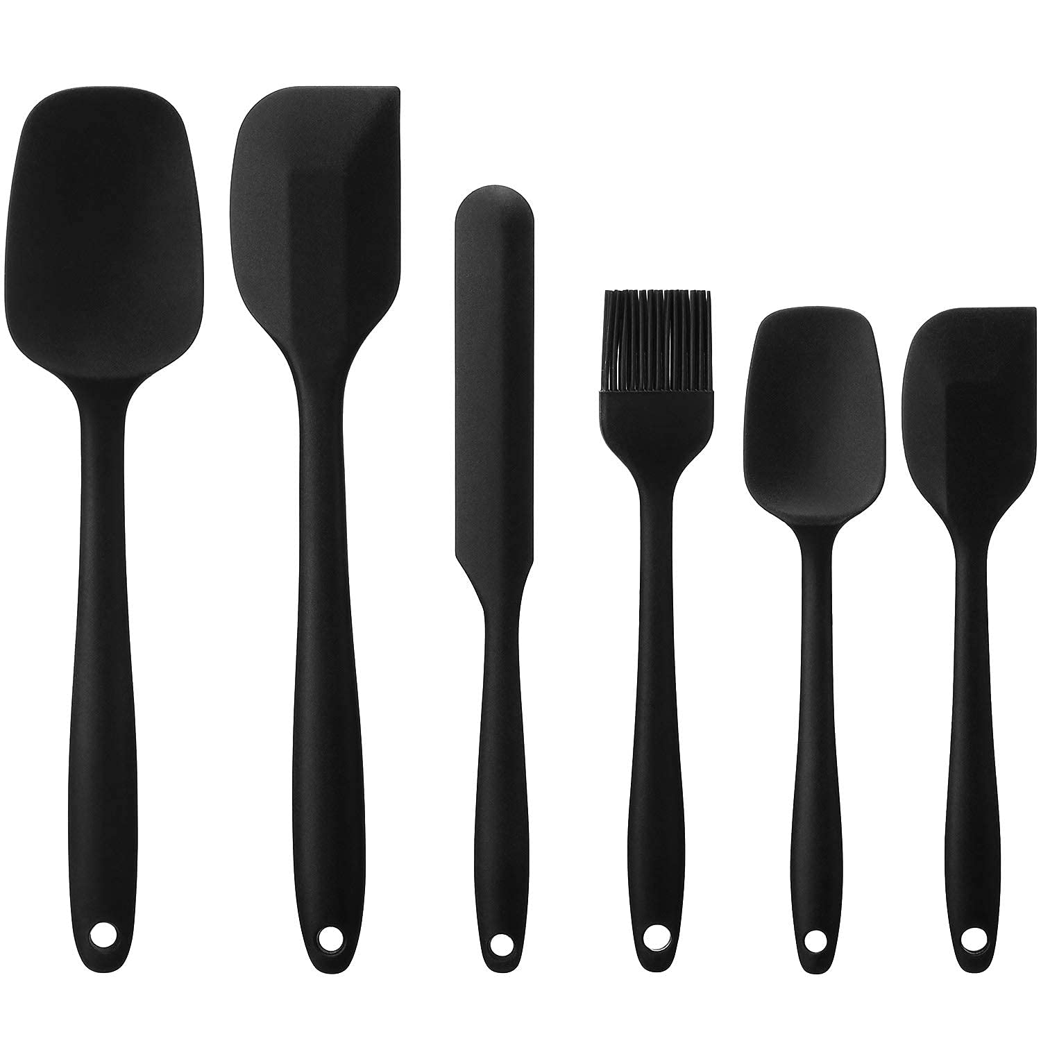 Dec Kitchenpro Silicone Spatula Set  6 Piece Non Stick Rubber Spatula Set With Stainless Steel Core  Heat Resistant Kitchen 