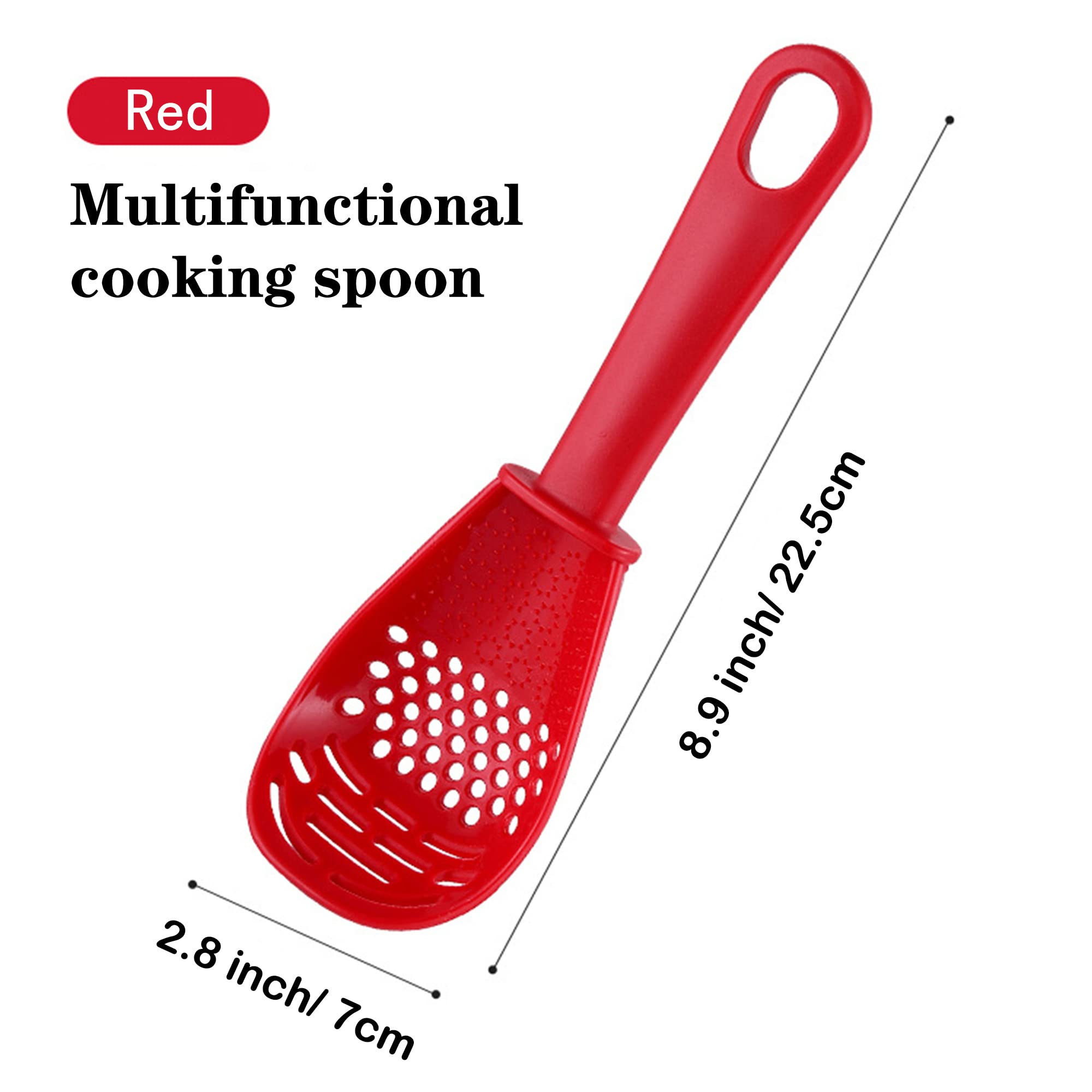 3 Pack Multifunctional Kitchen Cooking Spoon, Muulaii 6 In1 Kitchen Gadgets Strainers For Egg Yolk Separator- Grater Masher- Col