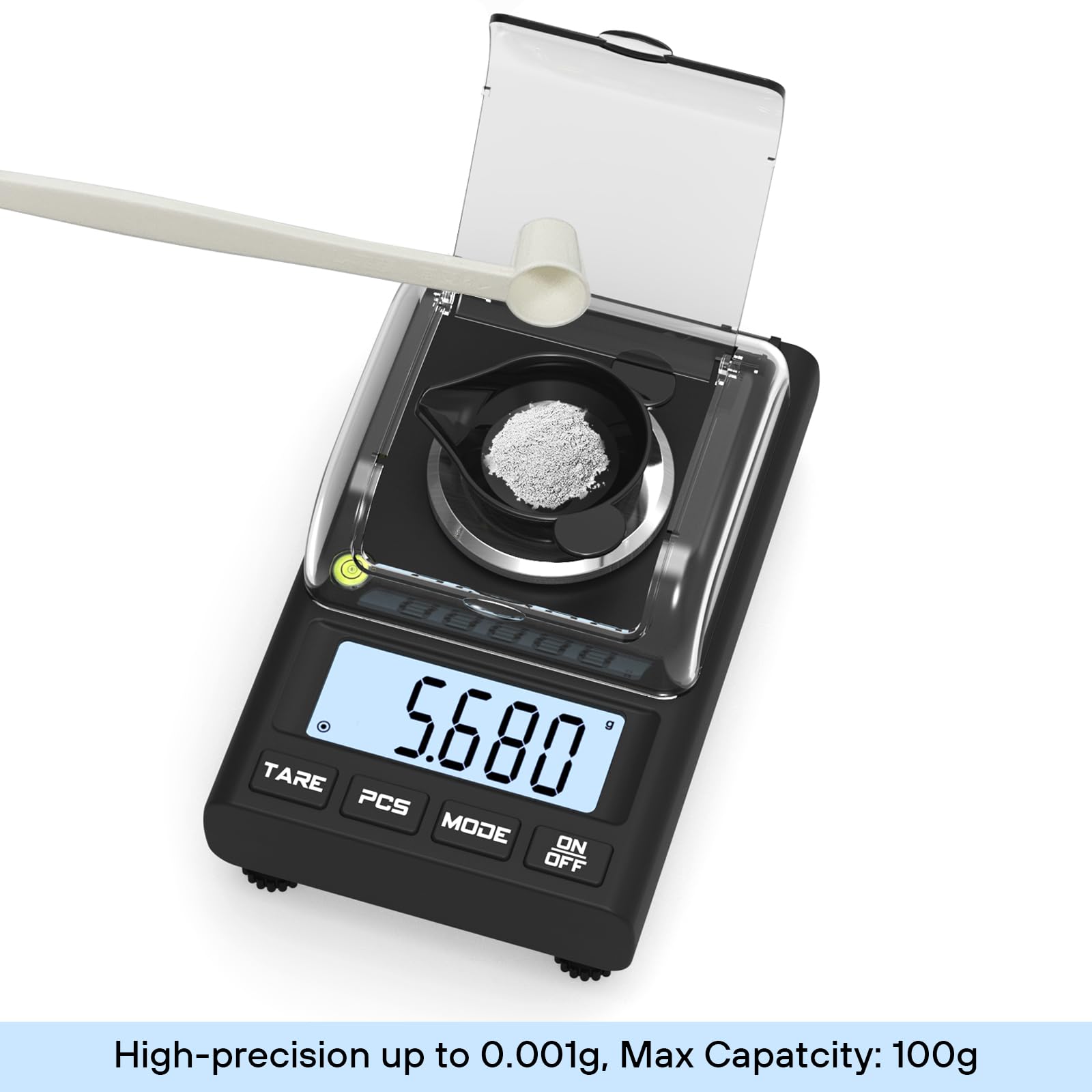 Weightman Milligram Scale 100G X 0.001G, Mg Scale With 50G Calibration Weight And Accessories, Powder Scale For Reloading