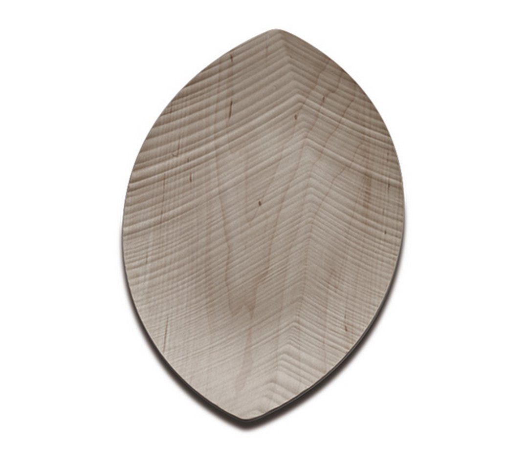 Legnoart Leaf Shaped Maple Wood Serving Tray, 17-3/4 by 10-Inch, Natural