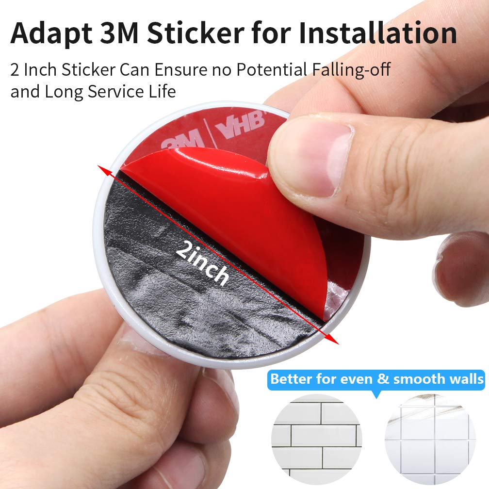 4 Pcs Shower Curtain Clips, Shower Windproof Splash Guard - Self Adhesive Shower Curtain Weight Clip (White)