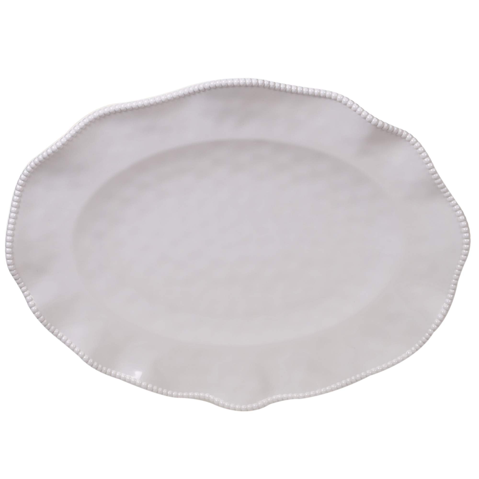 Perlette Cream Oval Platter 18 x 13.5