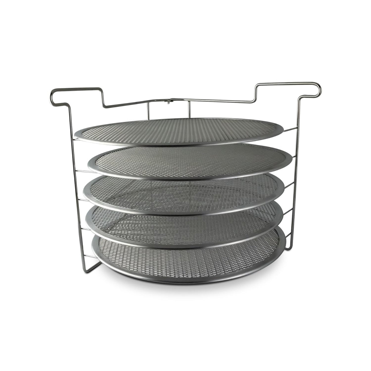 Pinnacolo Folding Pizza Rack With Five 14 Inch Pizza Screens - Compact And Convenient Design For Easy Storage And Baking Multipl