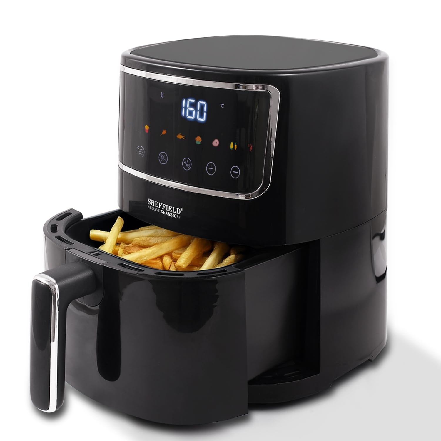 Sheffield Classic 4.1L Air Fryer, 1400W Digital With 8 Presets For Easy Cooking  Fry, Grill, Roast, Bake, Uses 90% Less Oil, Fa