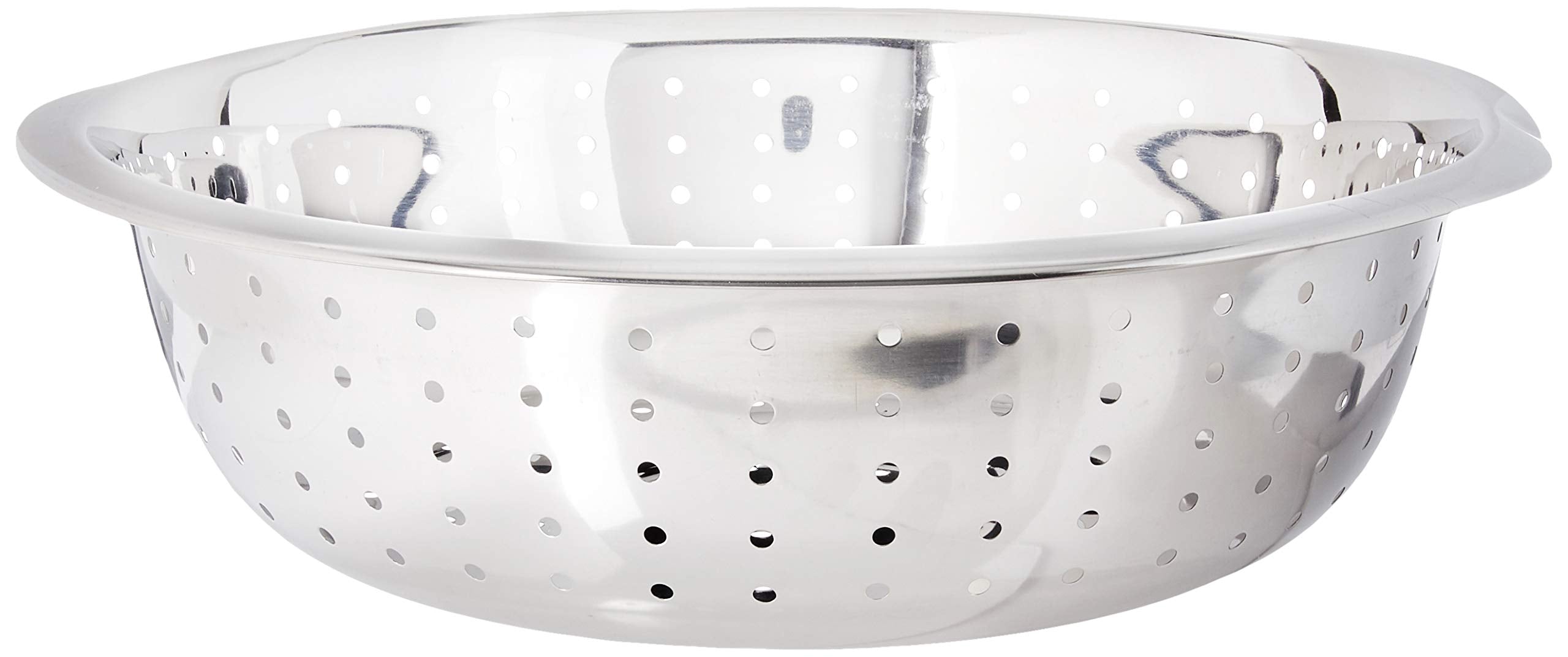 Winco Chinese Colander with 5mm Holes, 13-Inch, Stainless Steel, Medium